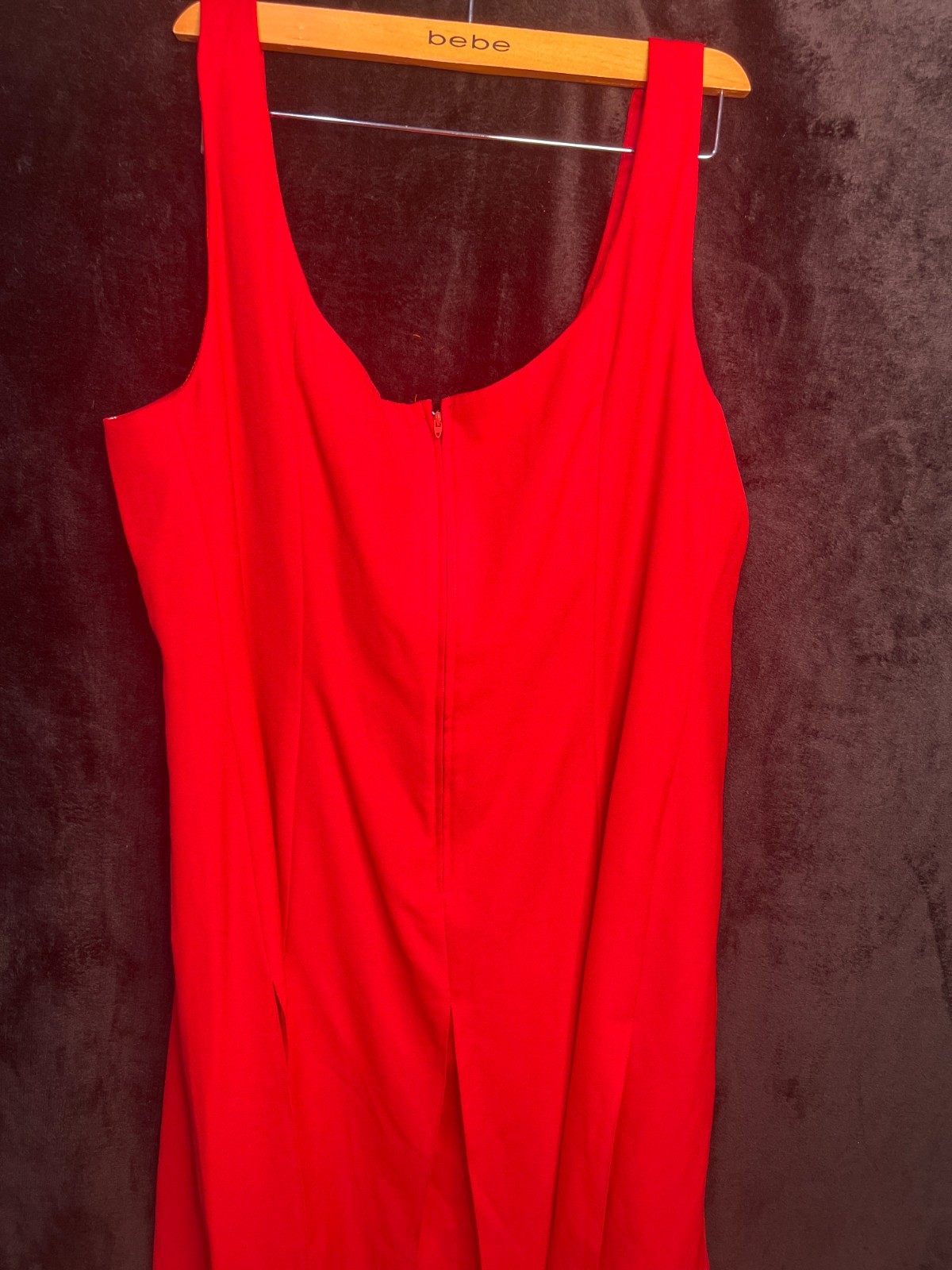 Vintage HW Collections Red Evening Dress Size 22 – Made in USA, Slit Hem