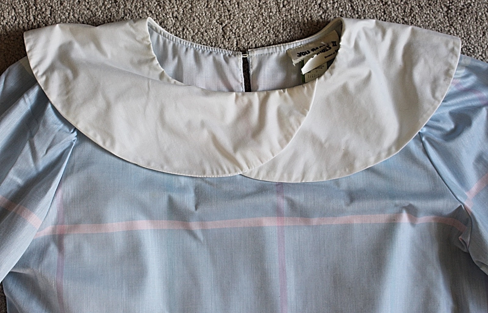 Vintage 80s You Babes II Fritzi – Mission Collar, Drop Waist Dress- Excellent, 9