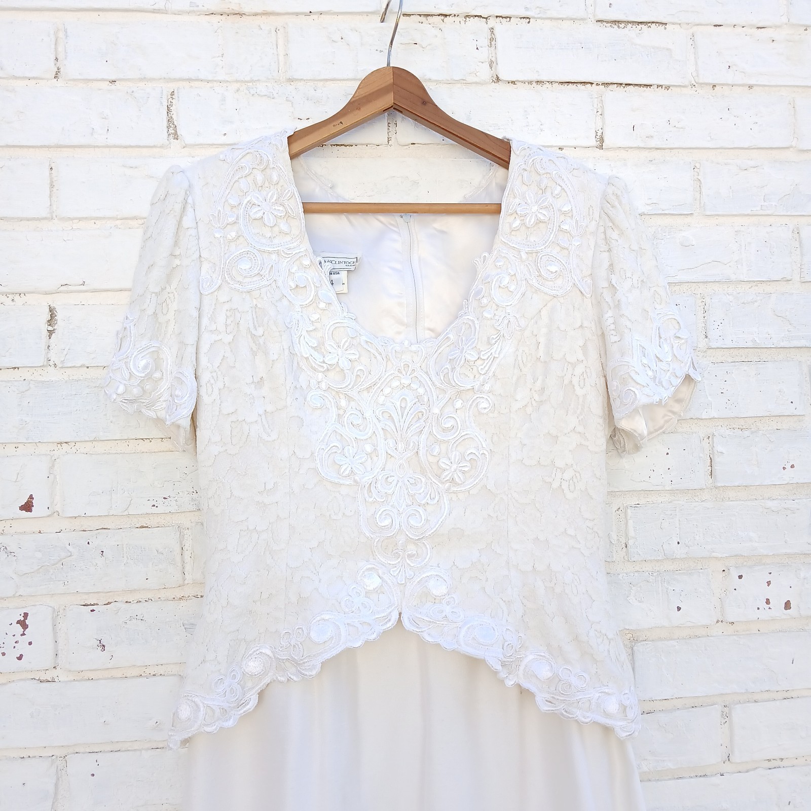 Vintage Jessica Mcclintock Bridal Dress Lace Mermaid Cottage Core
