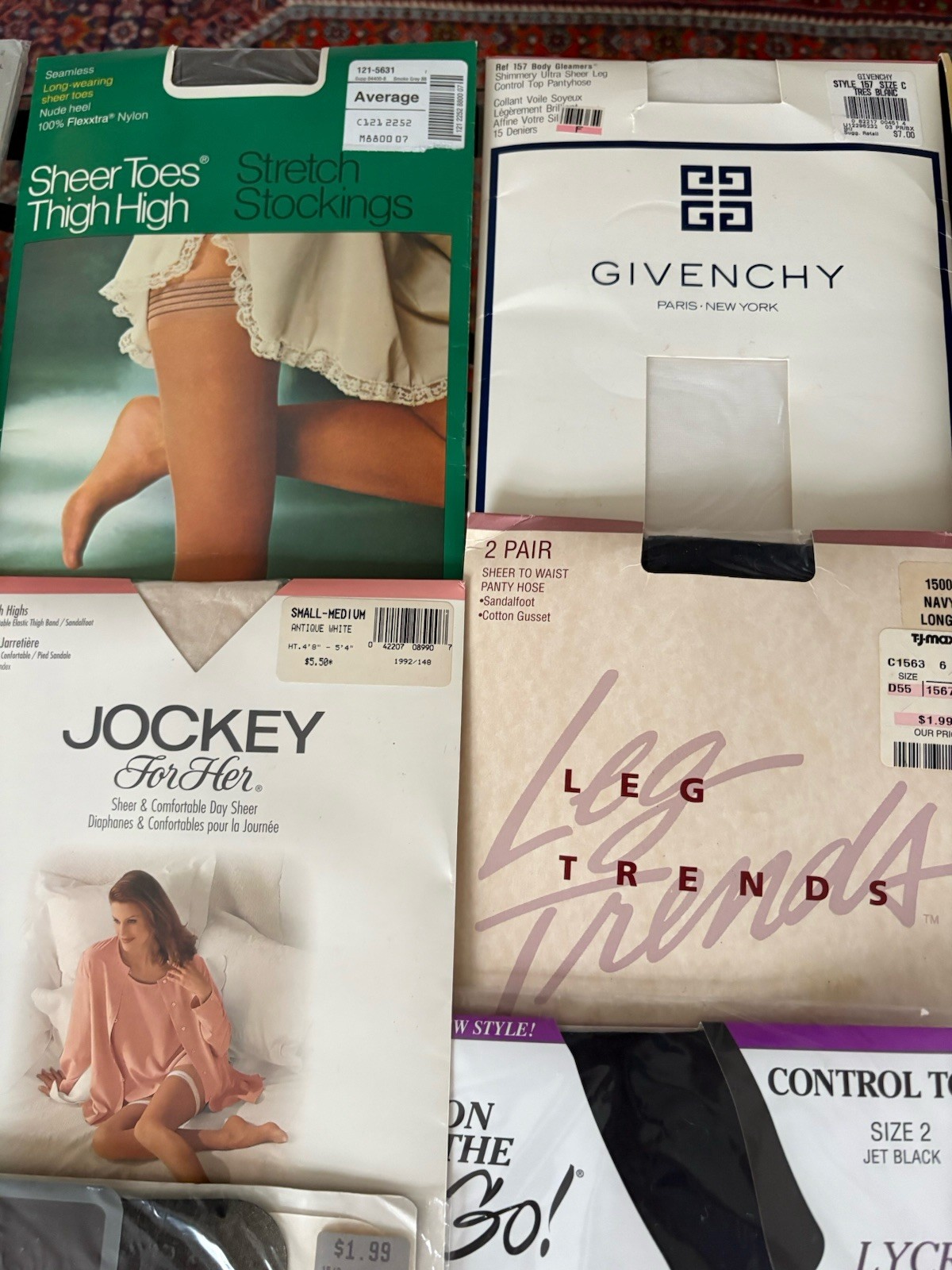 Lot of 27 Pairs of Vintage Pantyhose And Thigh High Mixed Colors Sizes Styles