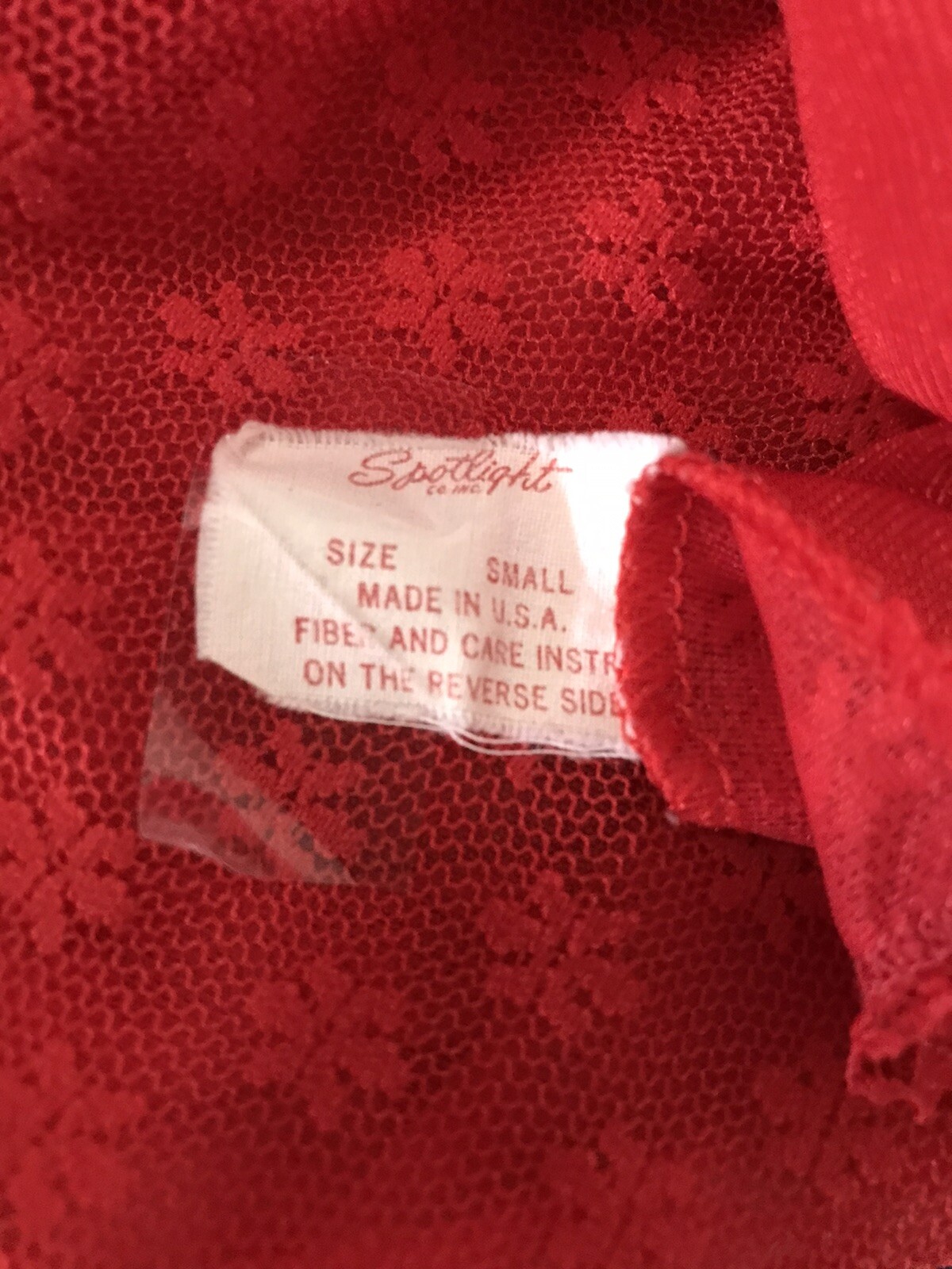 VINTAGE Spotlight Beautiful Red Panties 100% Nylon Size S