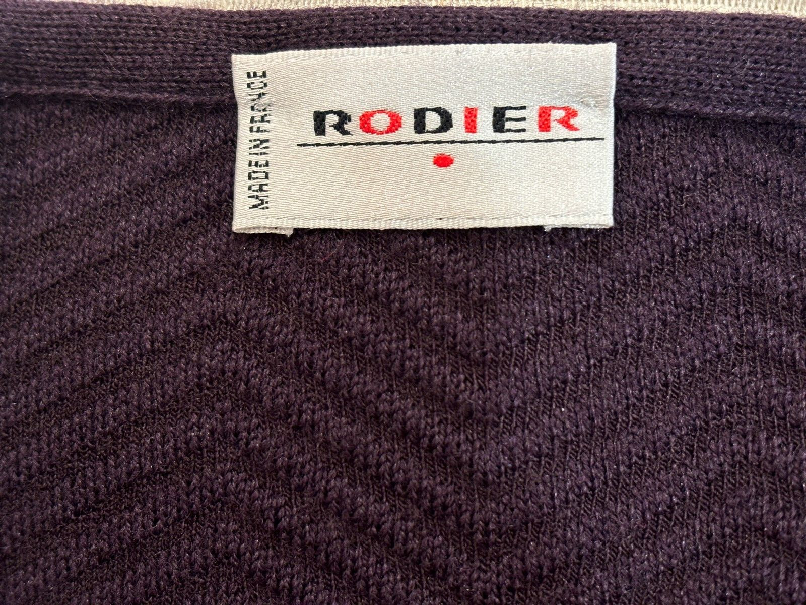 Vintage Rodier Purple Knit Cardigan/Jacket – Made in France