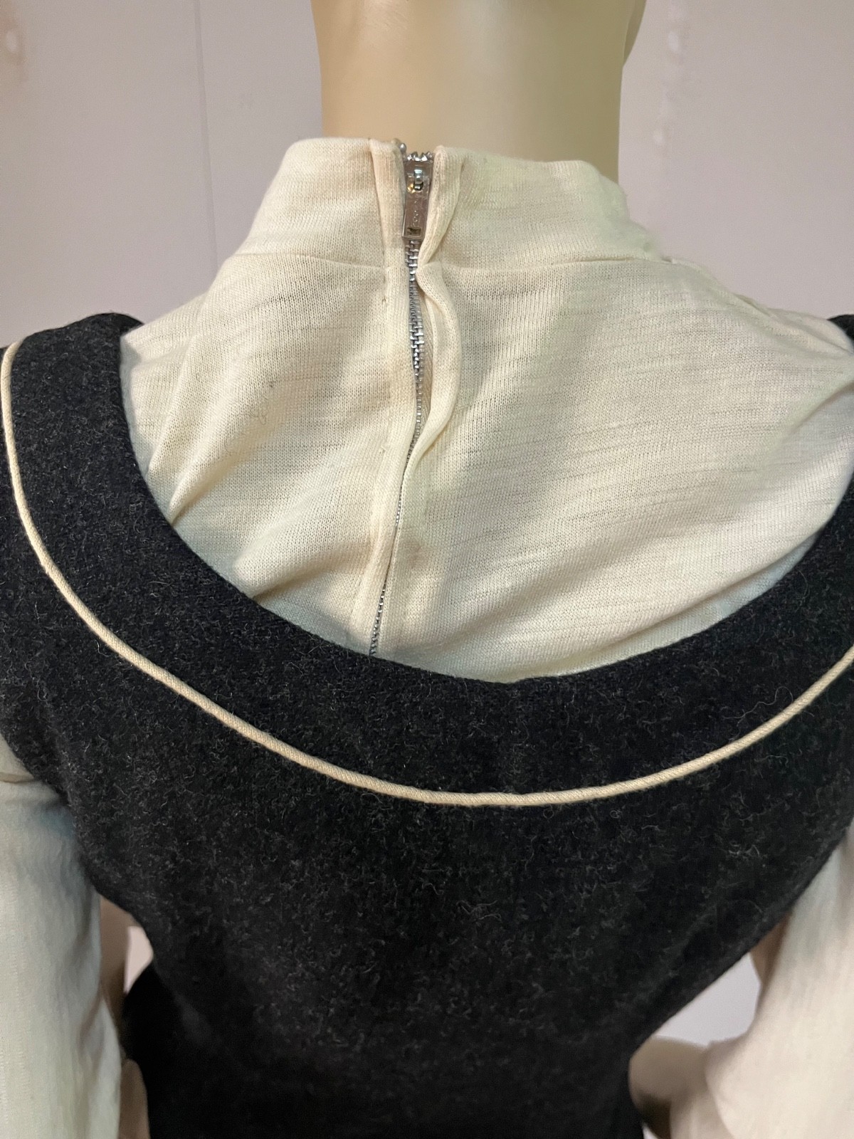 Vintage 1940s 1950s 2 PC David/Carole King Wool/Acrilan Dress Ensemble Bust 34