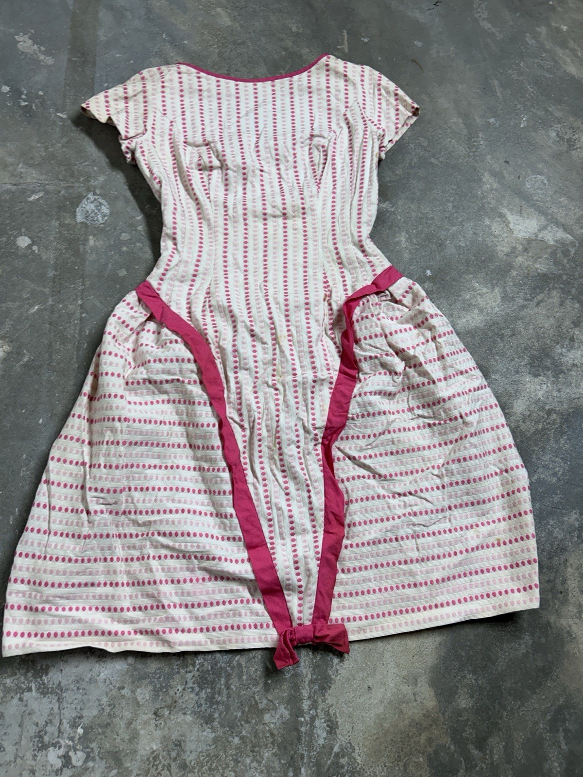 Vintage 50’s Pat Premo California Dot Cotton Dress Women’s Size 10