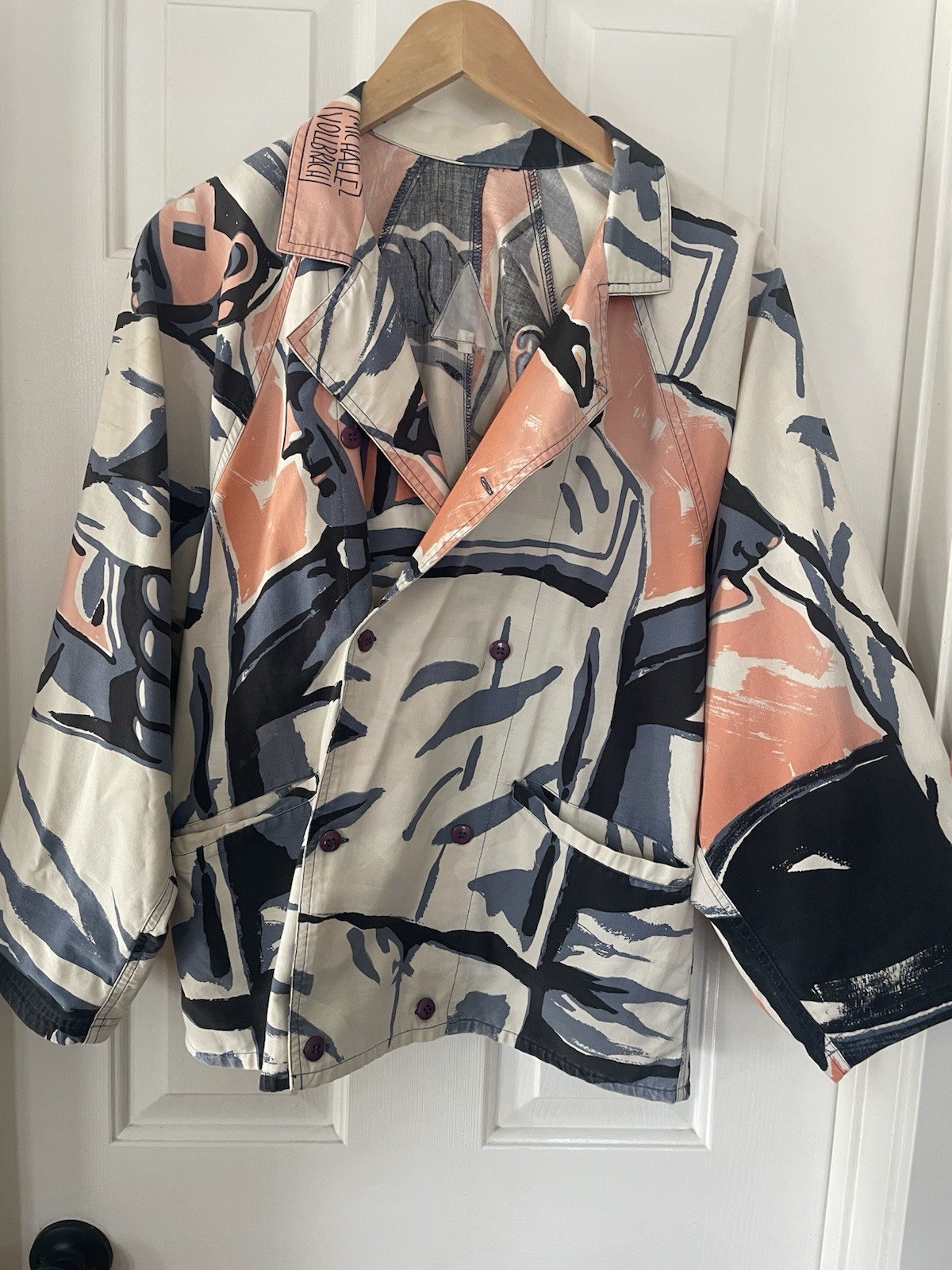 Vintage Michaele Vollbracht Jacket Pop Art Pastels 80s 90s Retro Maximalist