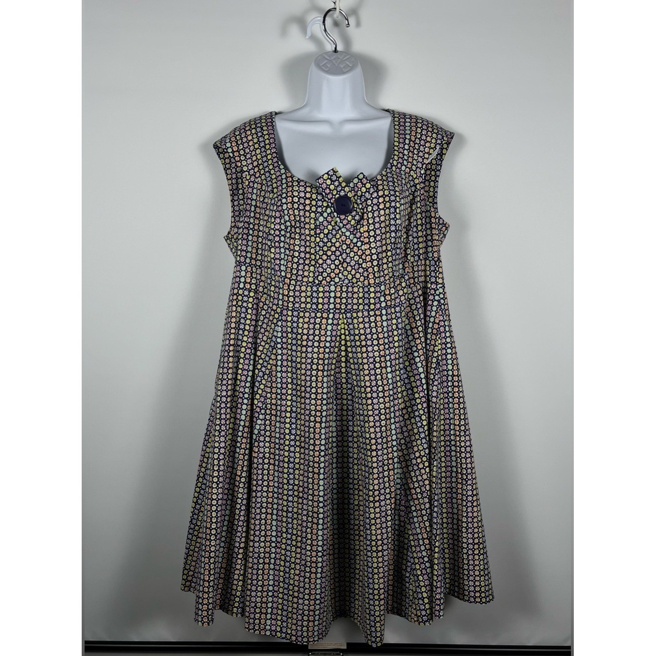 Cherry Velvet Retro Candy Sookie Silhouette Dress 100% Cotton Size 0X (XXL)