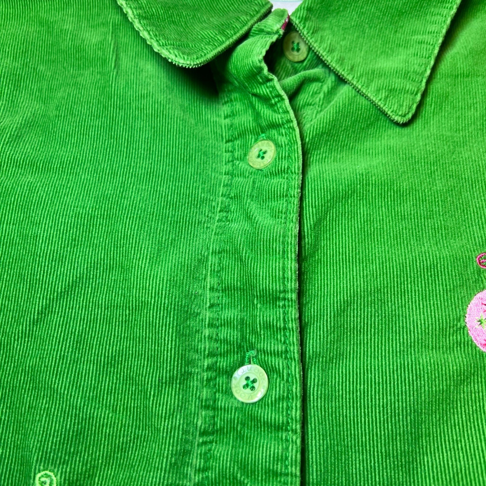 Vintage Quacker Factory Womens Size Large Christmas Ornament Corduroy Shirt