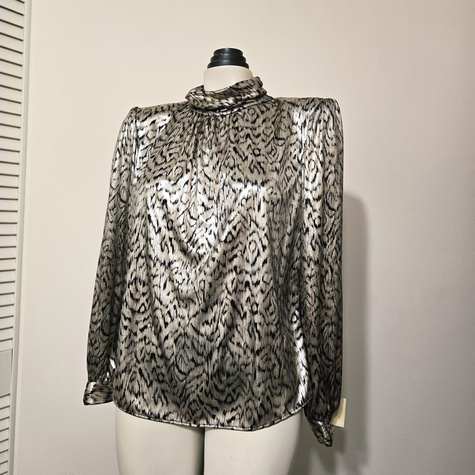 Vintage Animal Inspired Print Blouse NWT