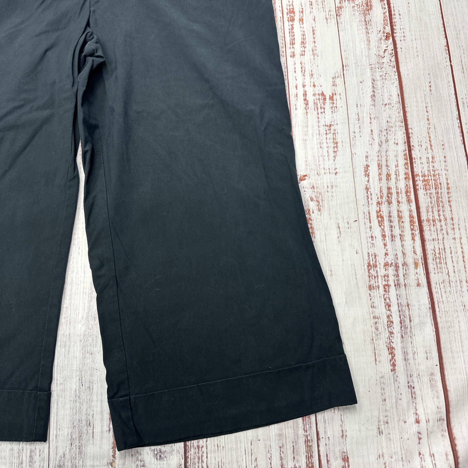 Vintage Y2K New York & Company Capri Pants Women’s Sz 12 Black Wideleg Stretch