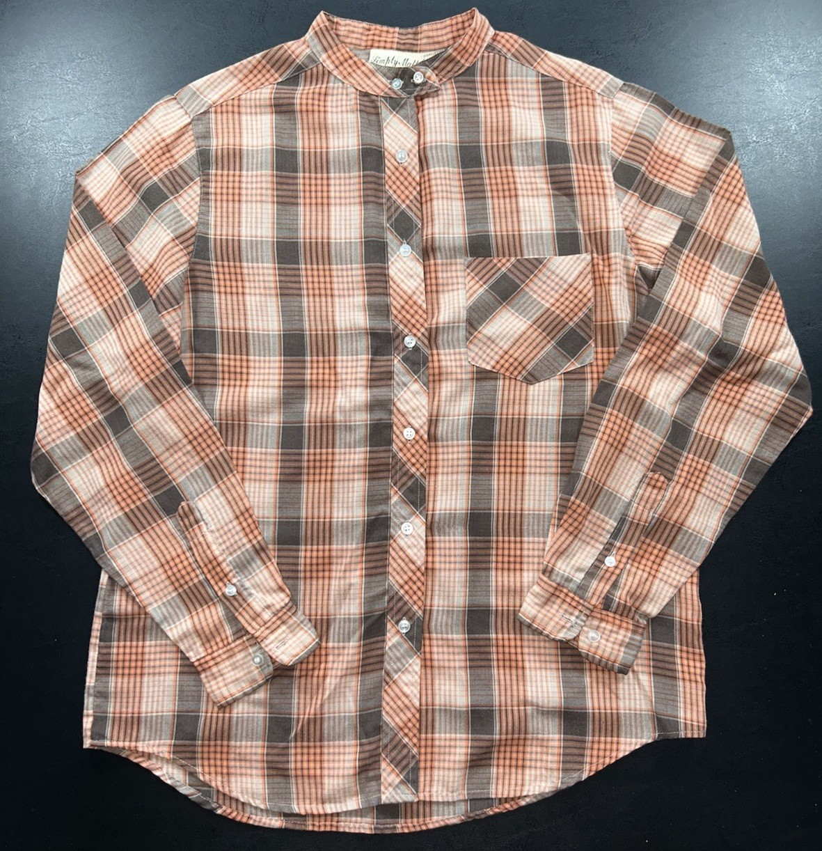 Vintage Simply Matt Long Sleeve Plaid Shirt Made in Macau Women Sz 14 Button