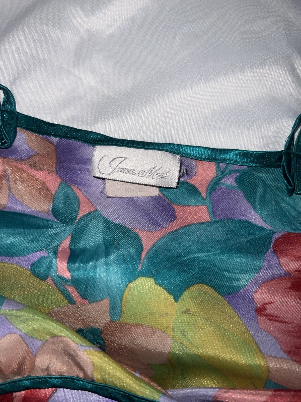 Vintage 90s Jones New York Floral Nightgown Women’s Satin Sleepwear Y2K