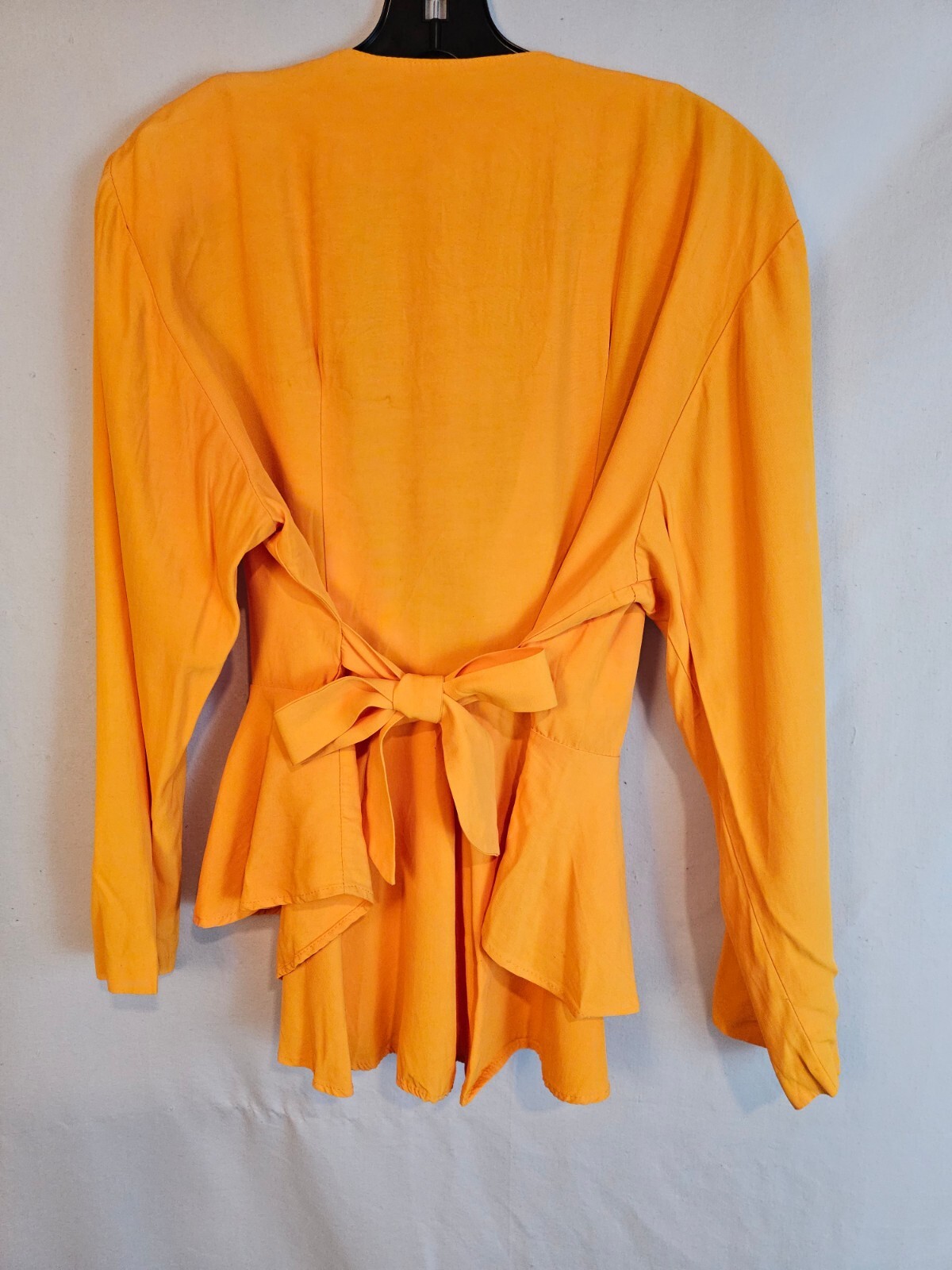 Vintage 90s Yellow and Black Peplum Blazer with Gold Jem fastens and Gold Button