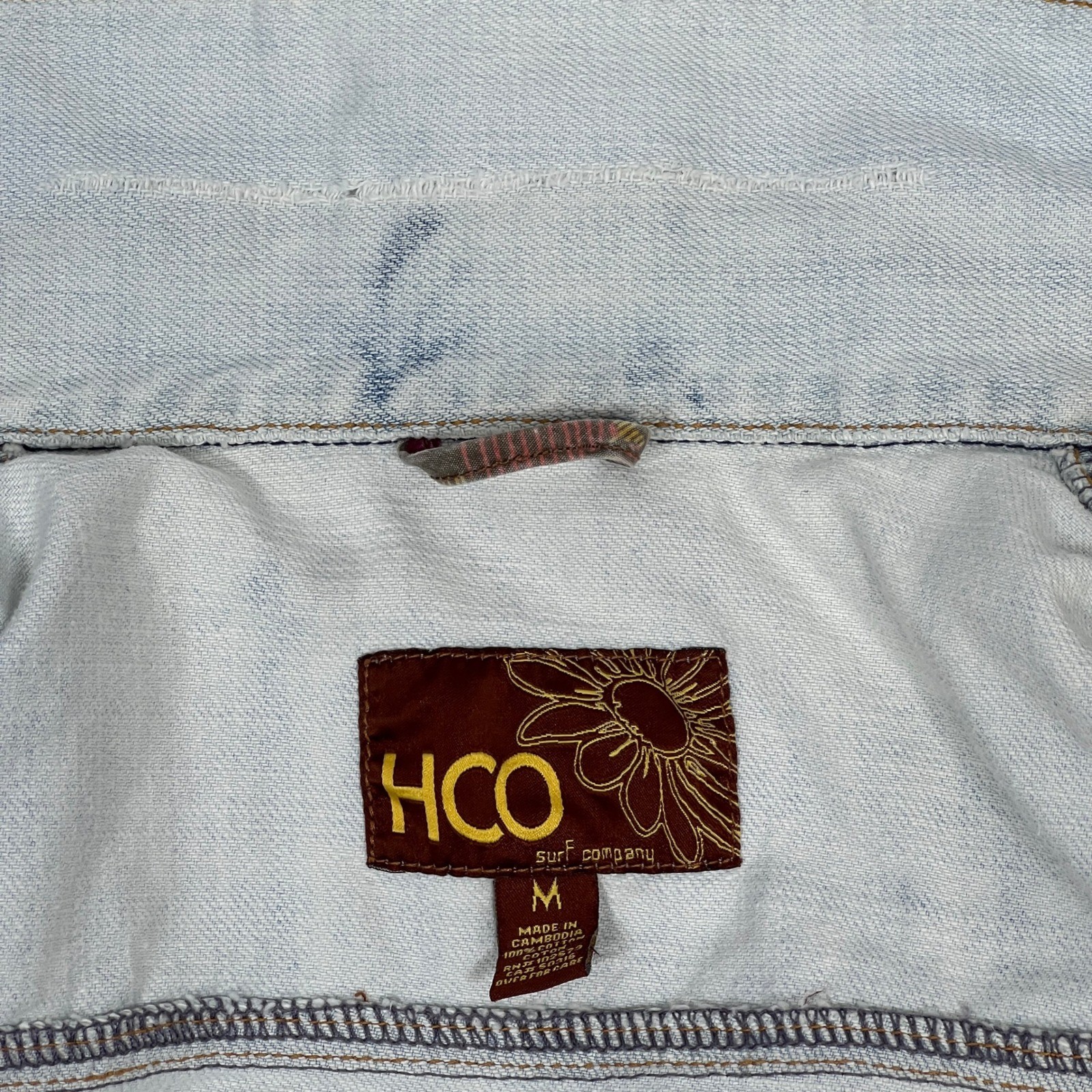 Hollister HCO Y2K Denim Jacket XS/S Trucker Distressed Bleached Thrashed Grunge