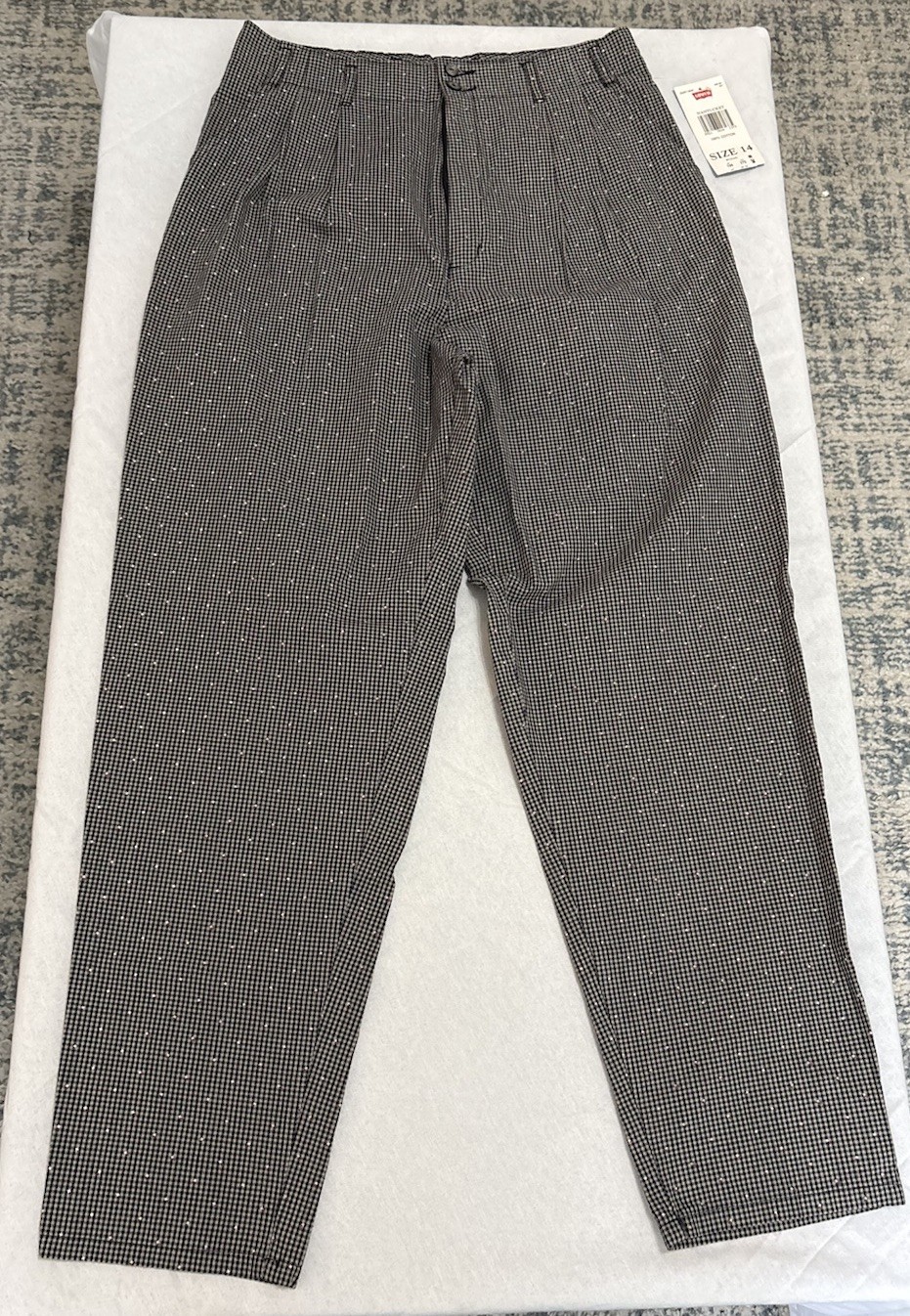 Dockers Levi’s Women’s Vintage Tailored Pants Size 14 Navy White 100% Cotton J21