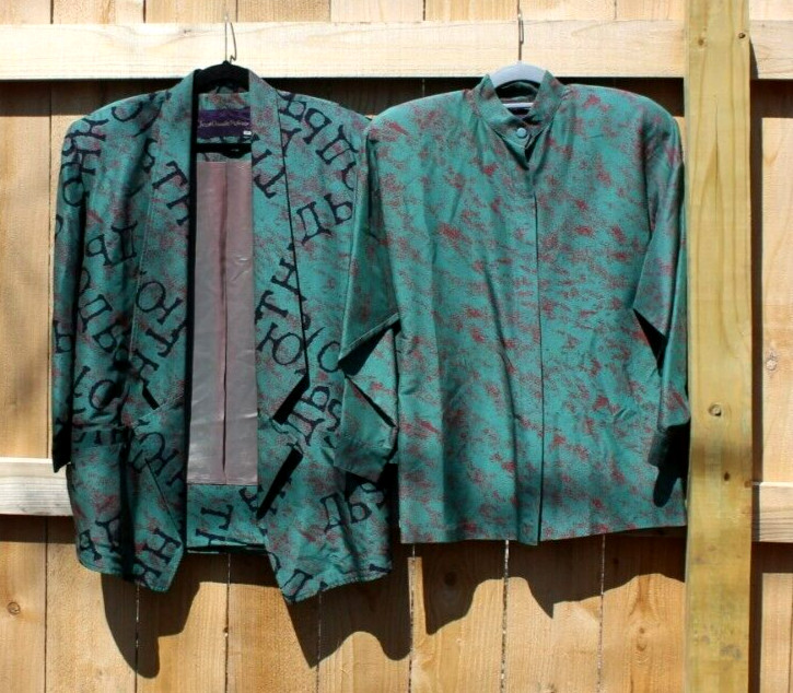 Vintage 1980’s French Designer Jean Claude Poirvas Jacket and Matching Blouse 38