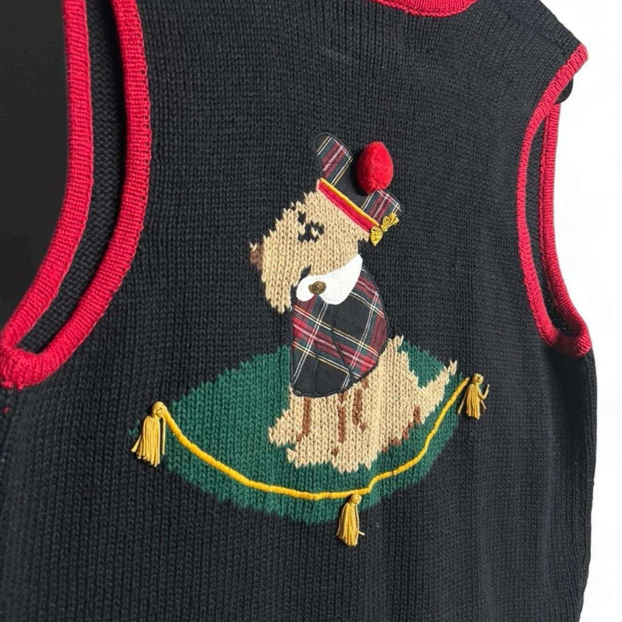 90’s Sharon Young Scottish Terrier Double Sided Embroidered & Embellished Vest