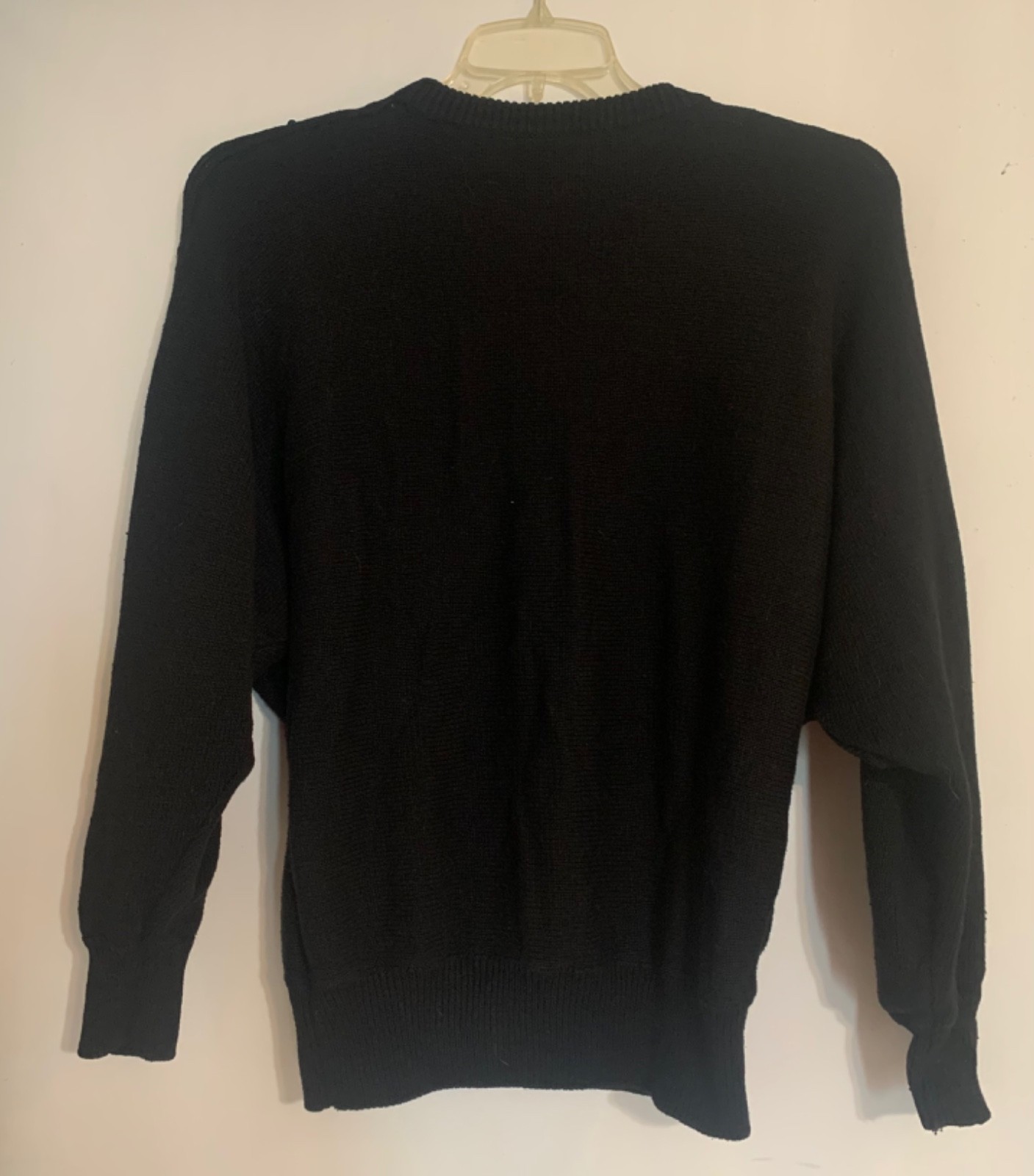 Vintage 80s 90s “Mister Noah” Sequined Black Crew Neck Sweater Tacky Mobwife