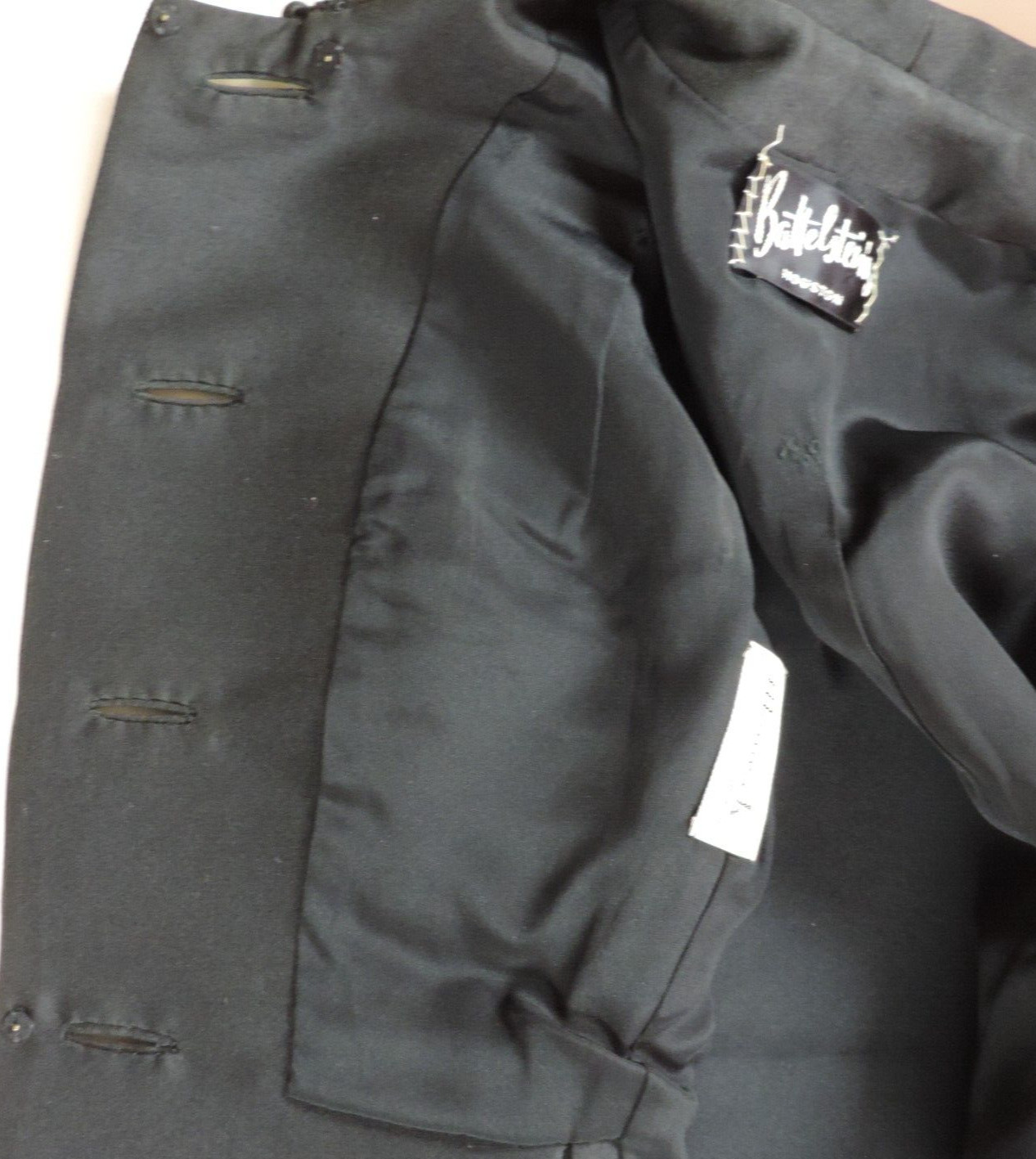 1960’s Bartelstein’s Black Wool w/Braided/Beaded Trim Short Jacket B39