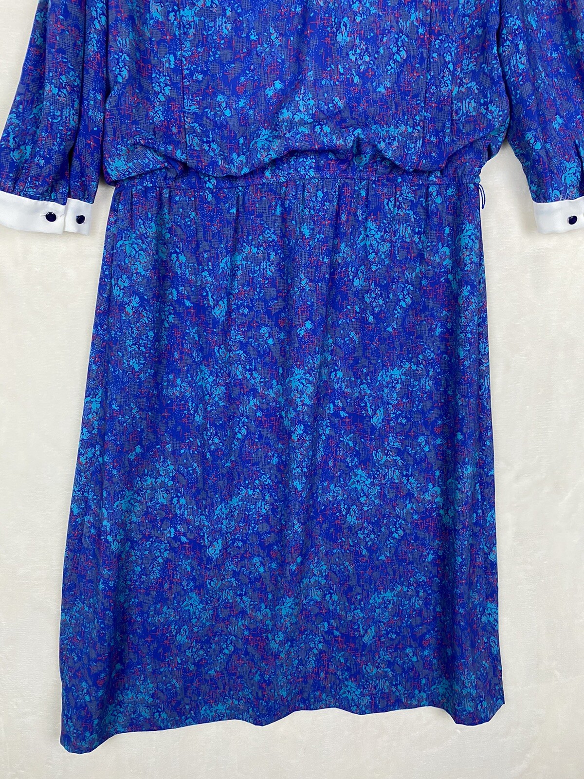 VTG 80s Samantha Stevens Dress Womens 8 Floral Pleated Grannycore Cottagecore