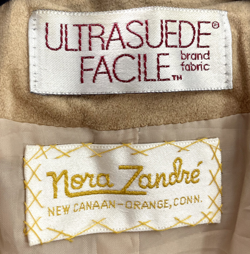 VTG Count Romi Ultra Suede Nora Zandre Jacket Coun Romi Blazer Sz 8 Beige Woman