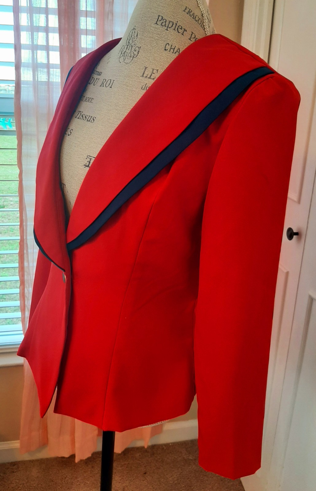 Vintage Red/Navy BergRay Frocks Blazer Jacket