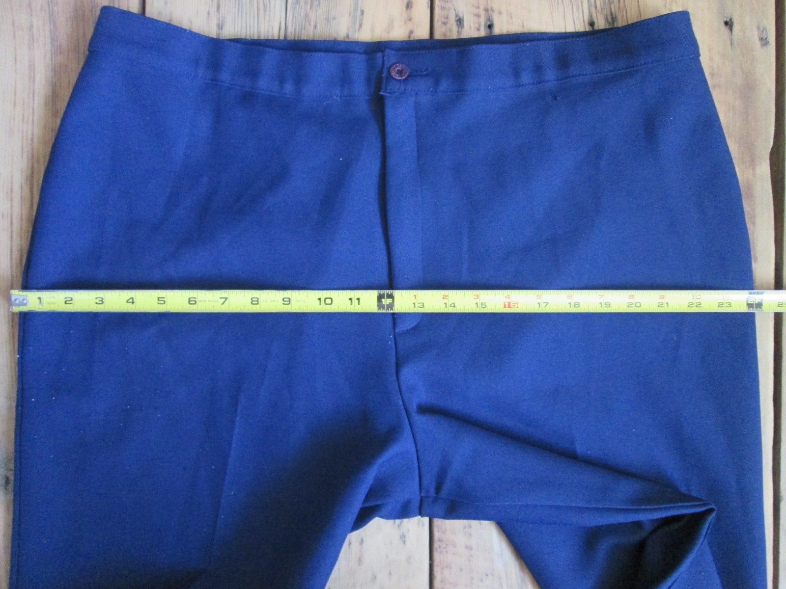 Vintage Women’s Levi’s Bend Over Slacks Pants 24WP 38×29 1970s Blue Polyester