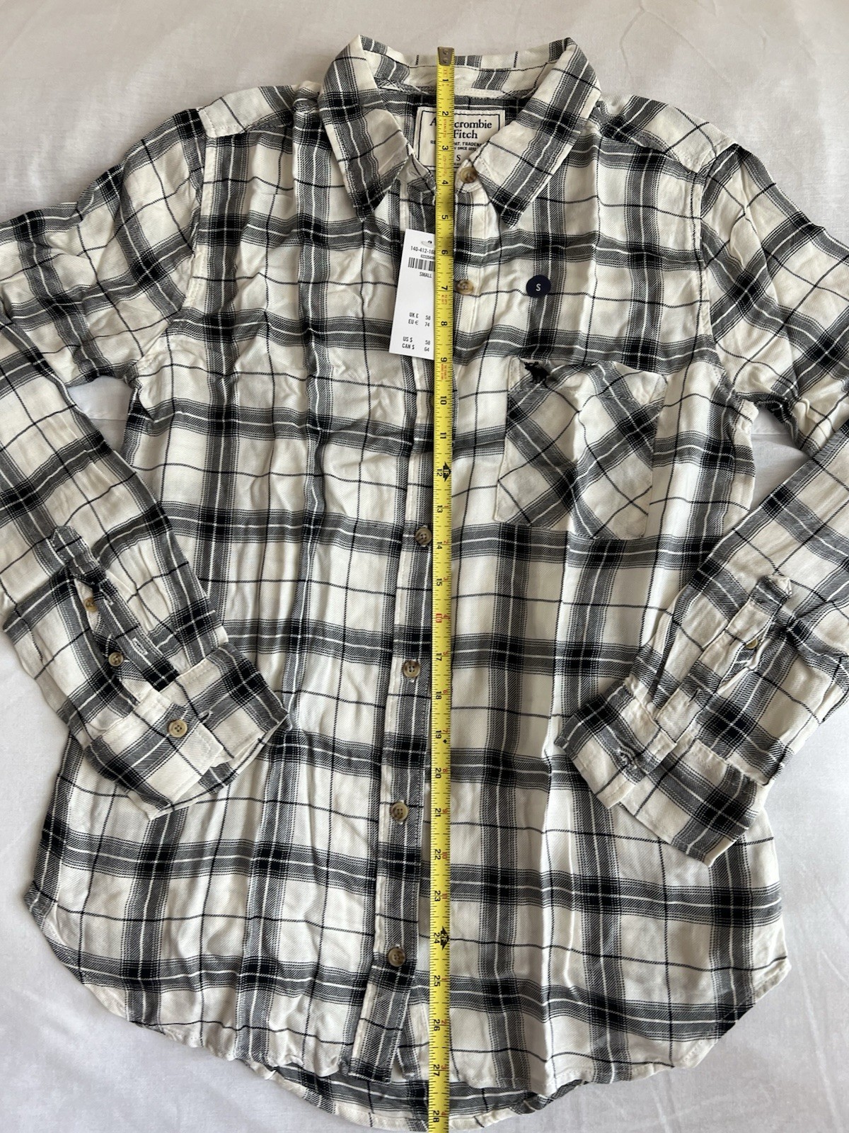 Abercrombie &Fitch Ladies Button Up Long Sleeve Shirt. Vintage 2015 size S #37