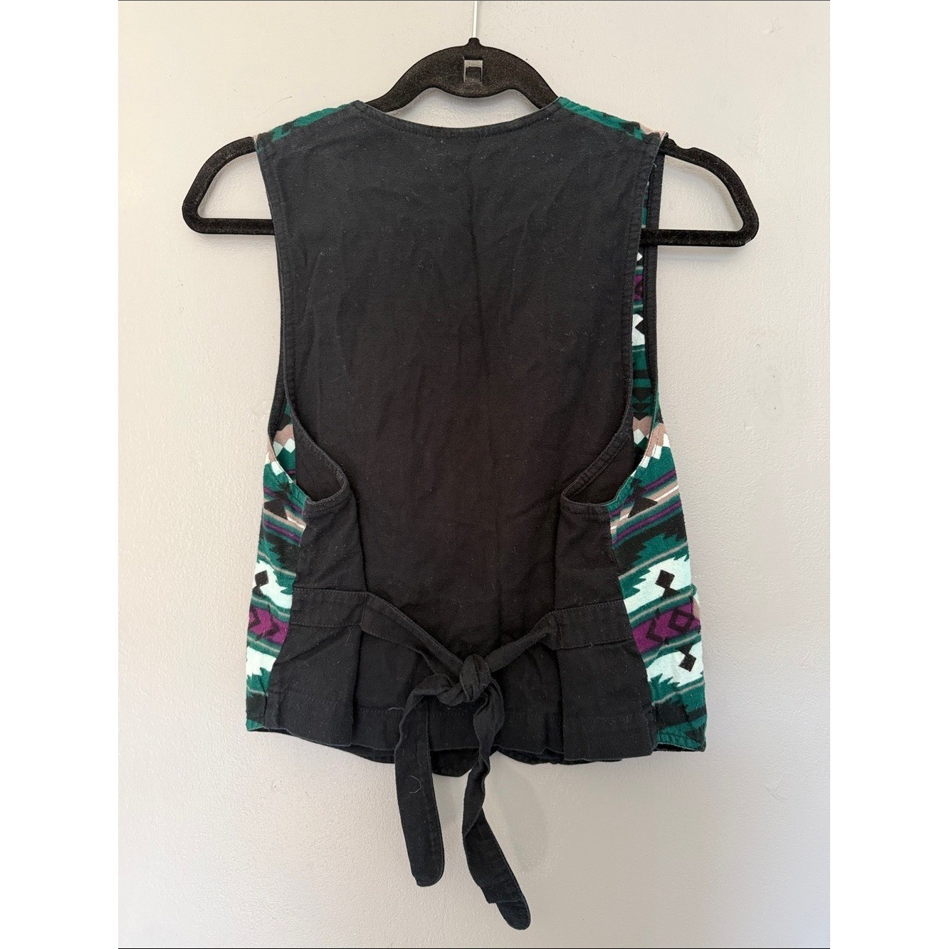 Vintage Women’s 90s Southwestern Indie Cowgirl Festival Geometric Print Vest Med