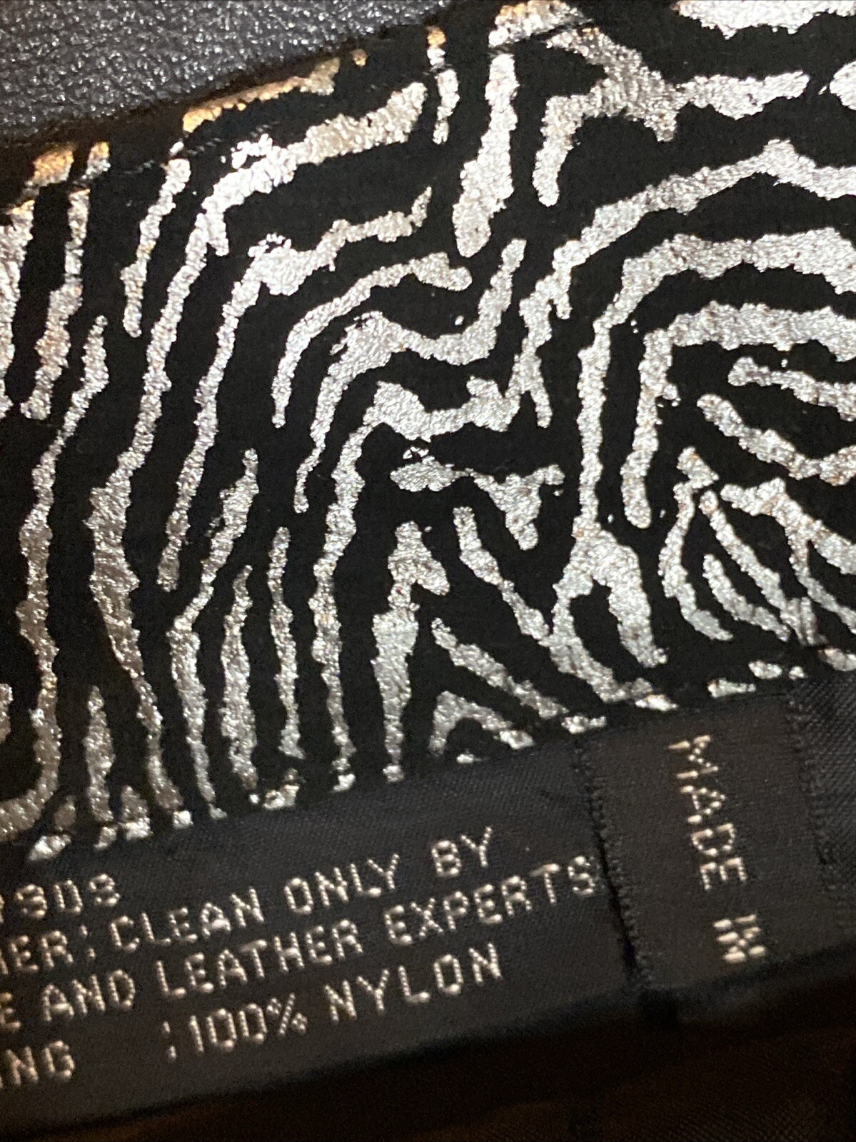 Pia Rucci Leather Skirt Size 10 Small Zebra Pattern Nylon Lining
