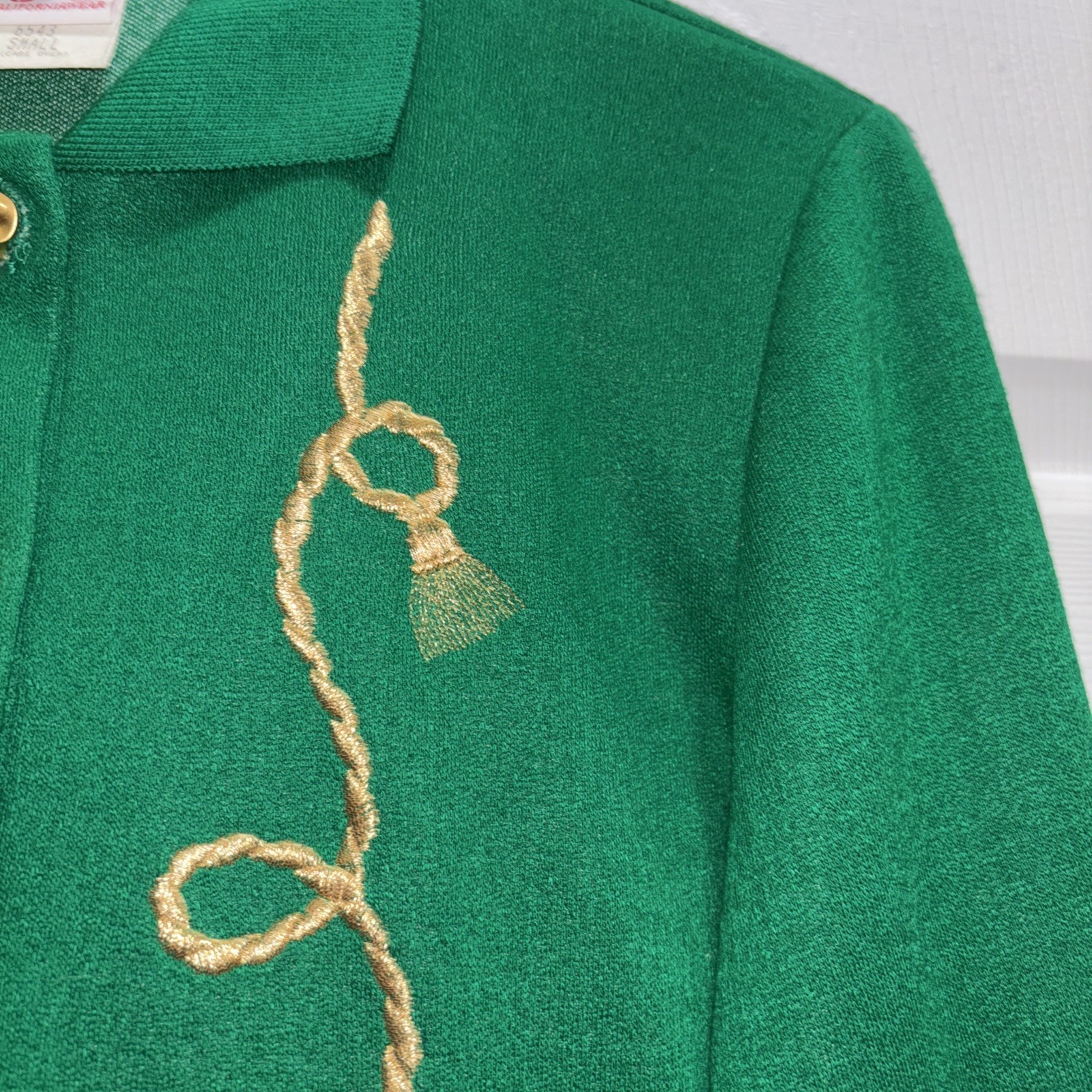 Vintage California Wear Green & Gold Matching Christmas Outfit Size 8- Made USA
