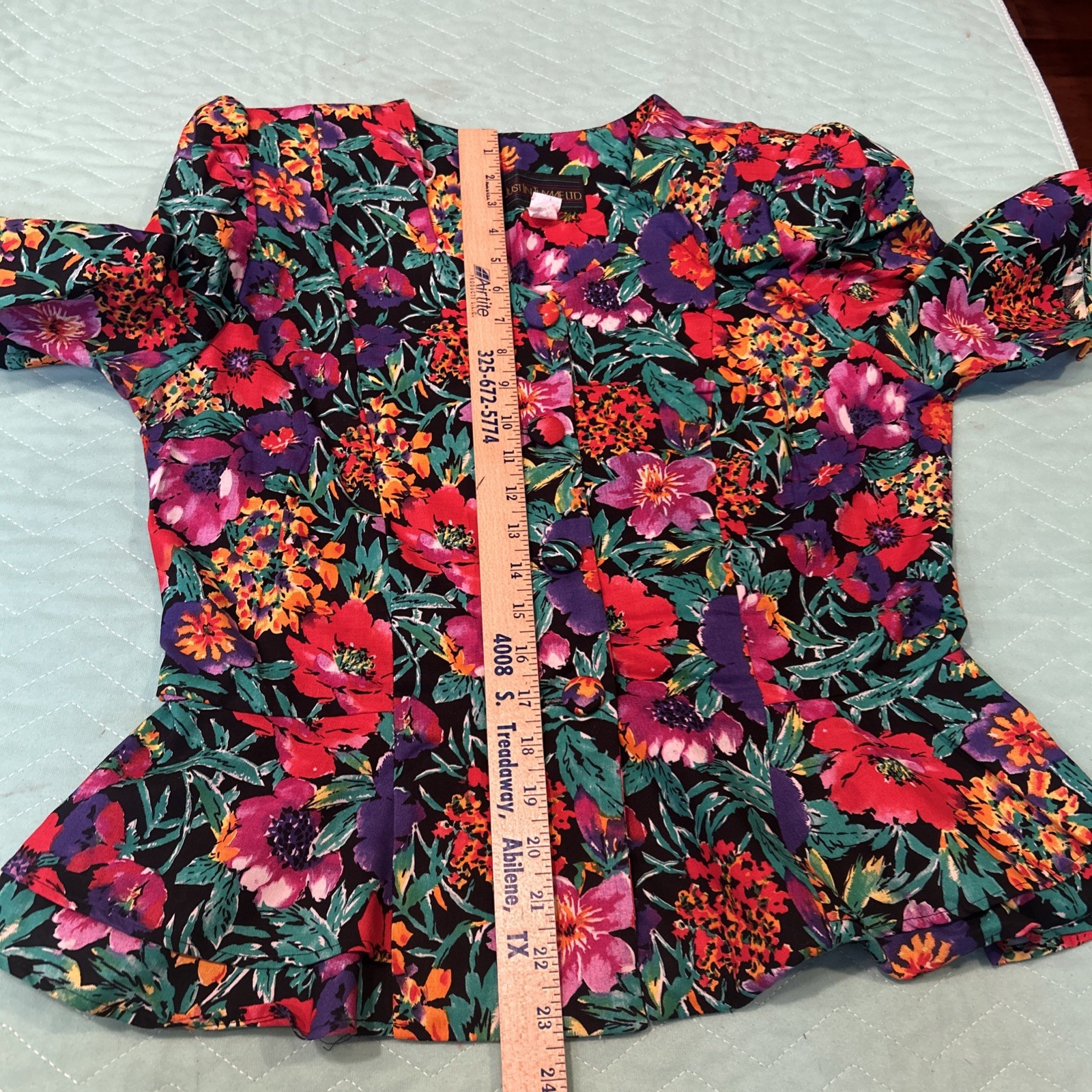 Just In Thyme LTD Vintage 90s Floral Two Piece Set Blouse Skirt Women’s Size