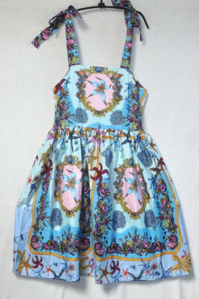 DIY. XY Ocean Themed Printed Women’s Dress Sz L UNDER THE SEA Bright & Colorful