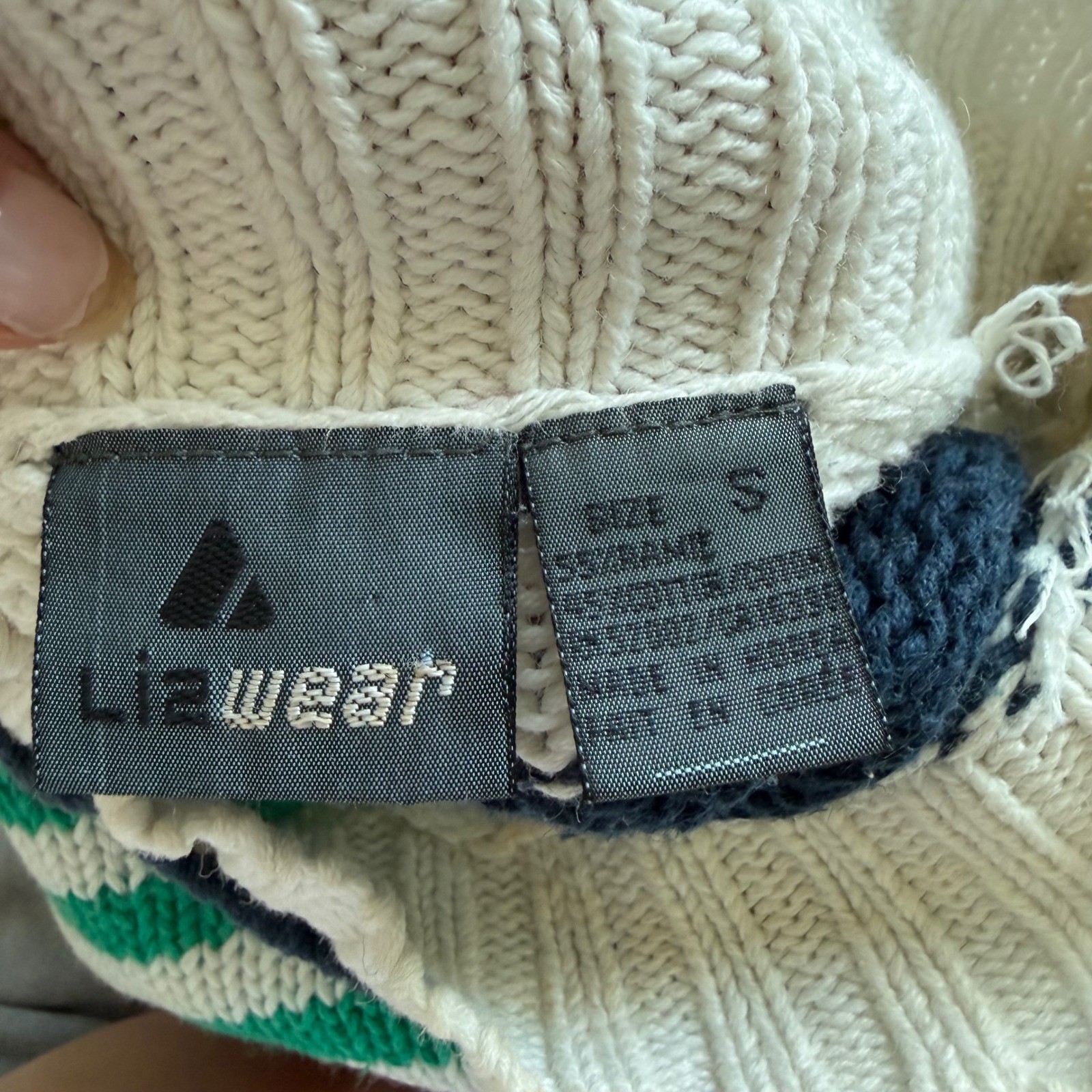Vintage LizWear by Liz Claiborne Striped Preppy Cotton Turtleneck Sweater