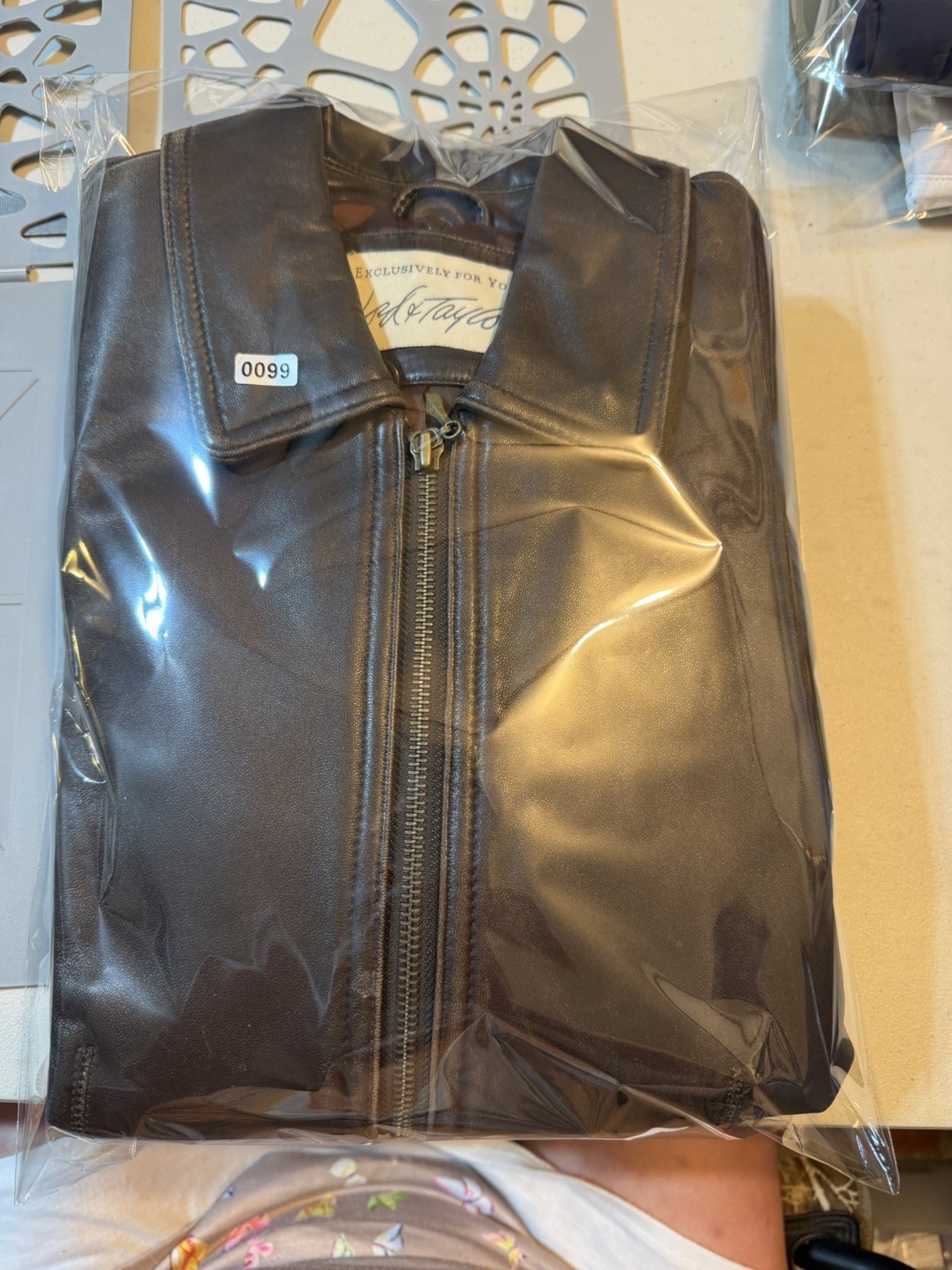 Vintage Lord & Taylor Brown Leather Jacket Size 4 90s Y2K Minimalist Indie Sleek