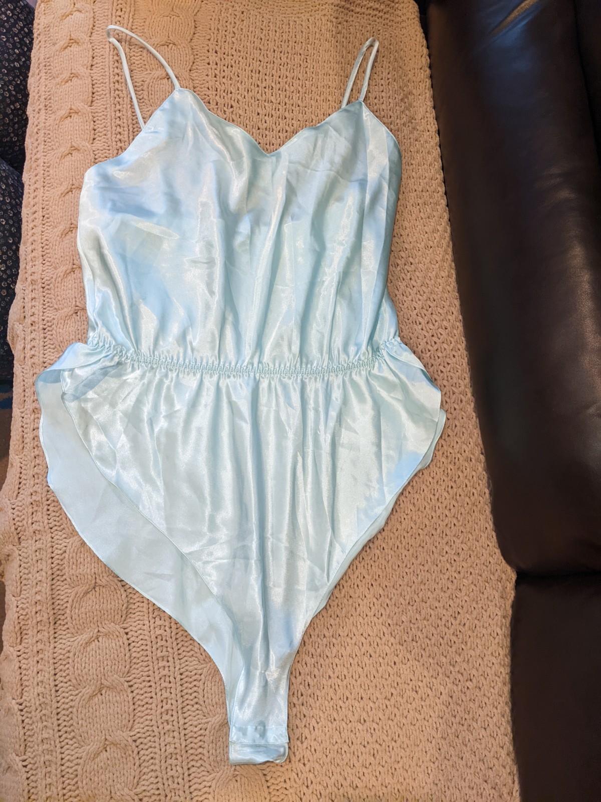 Hasting & Smith Pale Blue Teddy Vintage 80s L