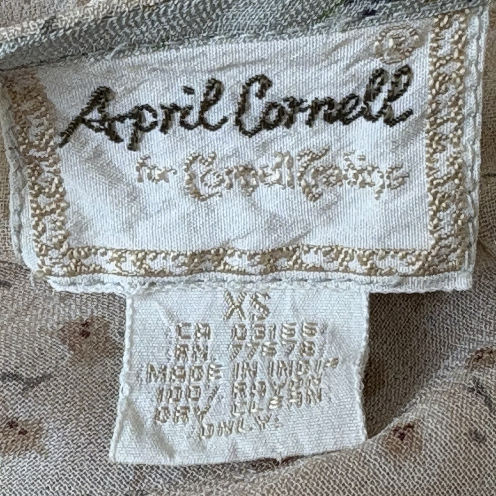 Vintage 90’s April Cornell Sheer Dainty Floral Midi Dress Cottagecore Medium