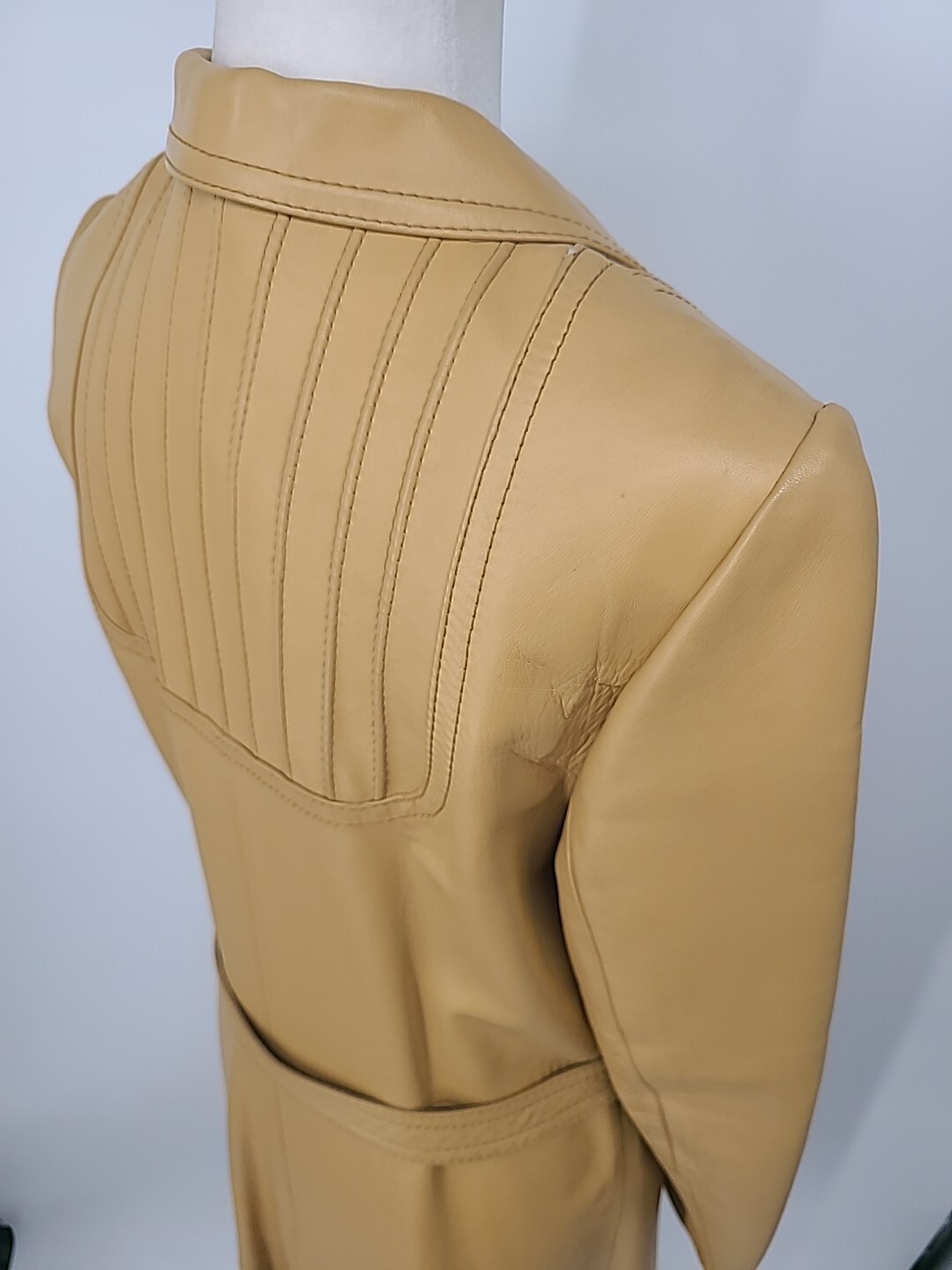 Vintage Leda Spain By Gropper For I. Magnin Long Leather Trench Coat