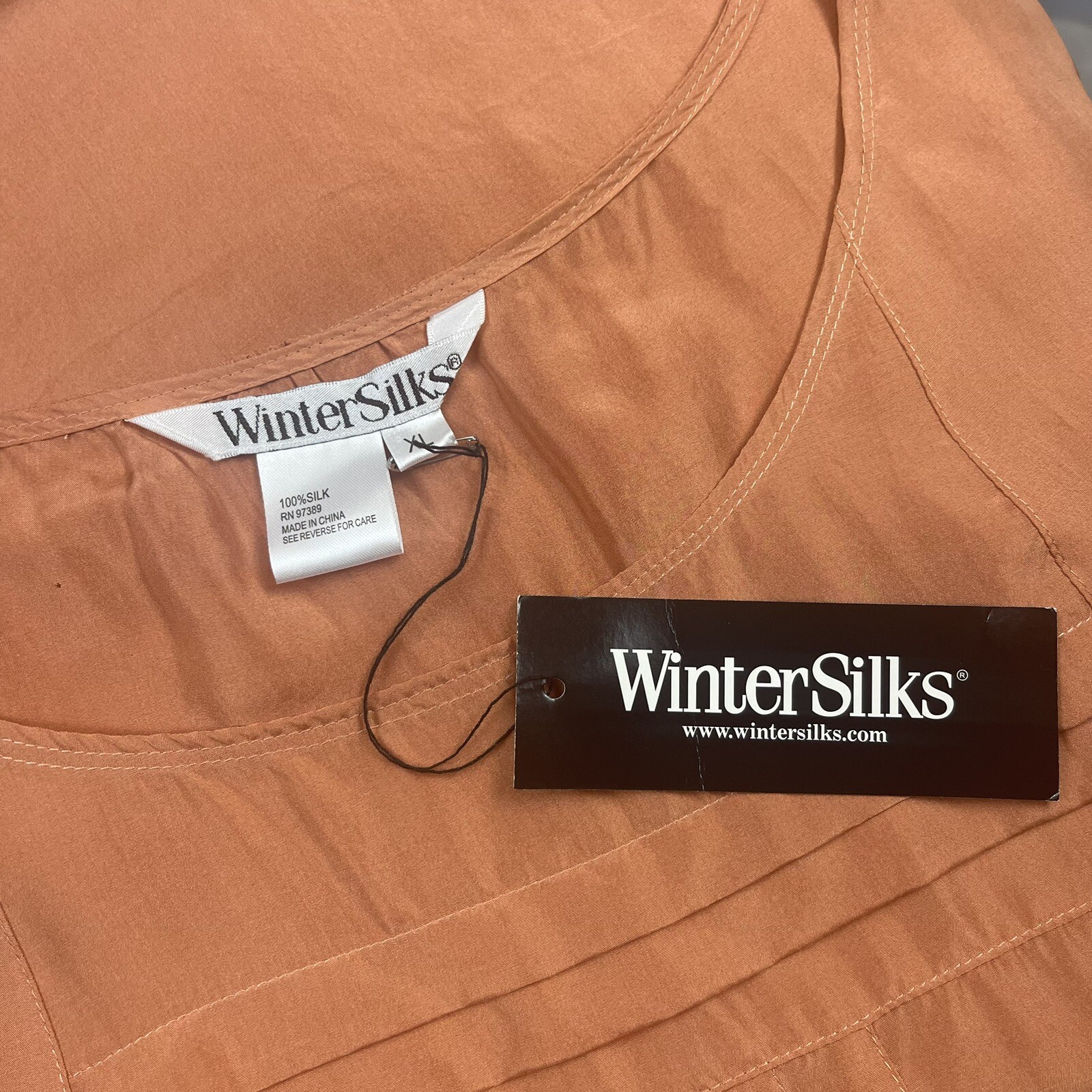 Vintage l 80s XL WinterSilks Silk Pin Tuck Pleated Short Sleeve Relax Fit Blouse