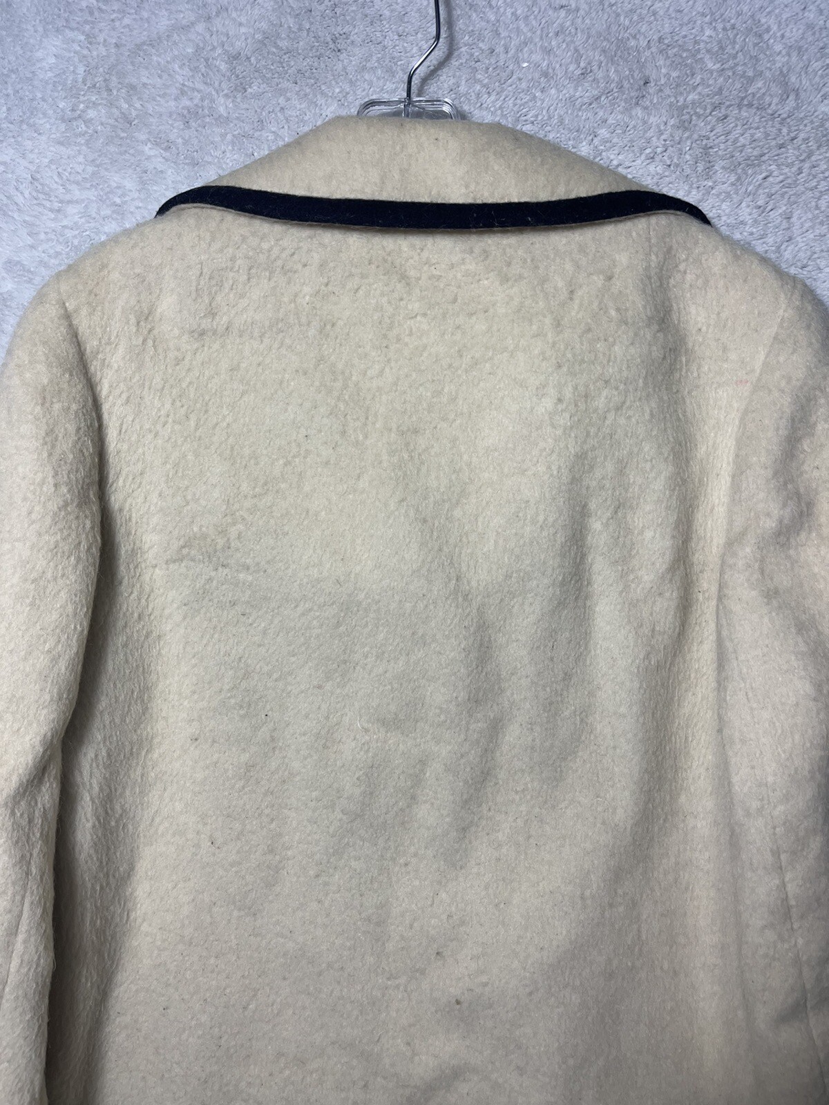 Vintage Pristine Lodenfrey 1842 Ivory Wool Outdoor Peacoat Australia Size 14.