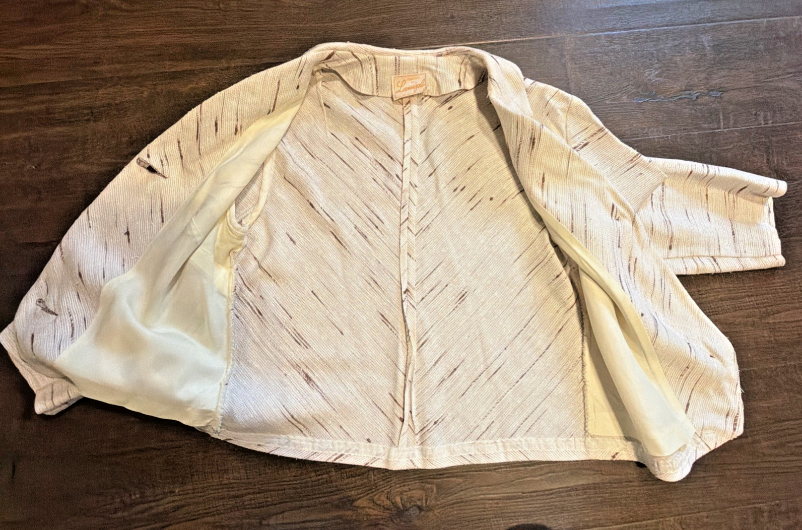 Vintage 50-60’s Two Piece Daytime Skirt Suit By Lample, Cleveland OHIO USA Sz 6