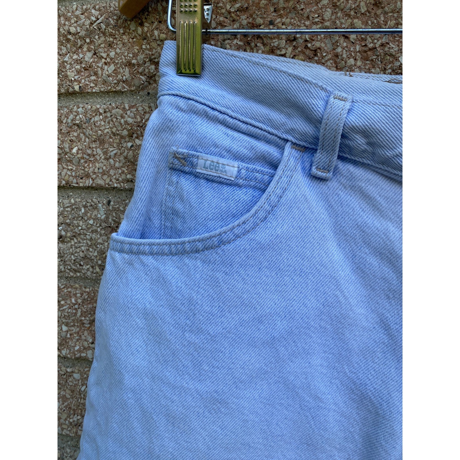 Vintage 1990s High Waisted Jorts Light Wash Denim Mom Shorts 12 Western Western