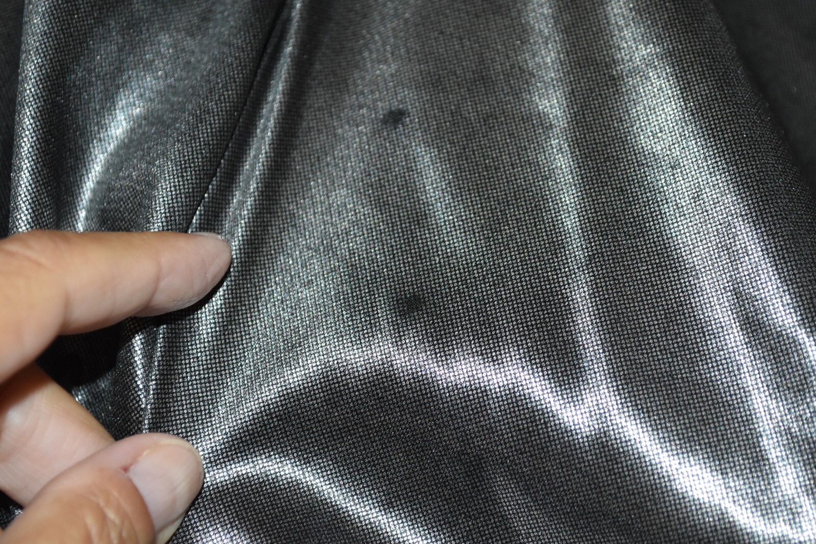 80s DISCO David Howard Silver Metallic Satin Jumpsuit One Piece Lounge petite 12