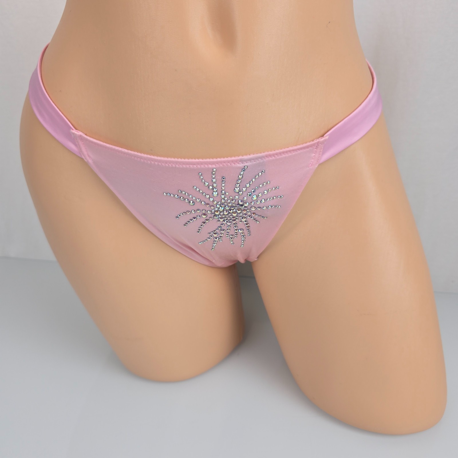 VTG 2011 Victoria’s Secret Sexy Little Things Bling satin Thong Panties Firework