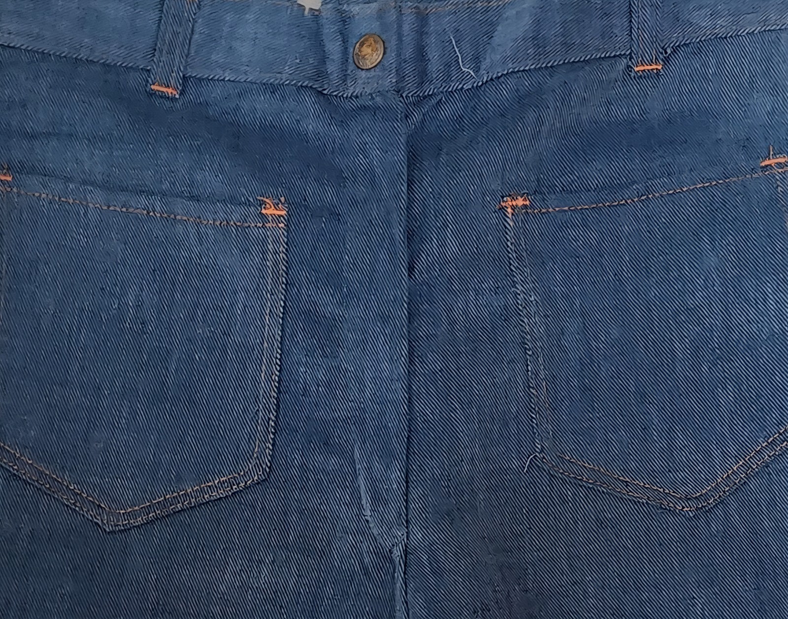 Vintage 70s Sears High-Rise Blue Jeans Size 10 Tall Flare Bell Bottom Pants