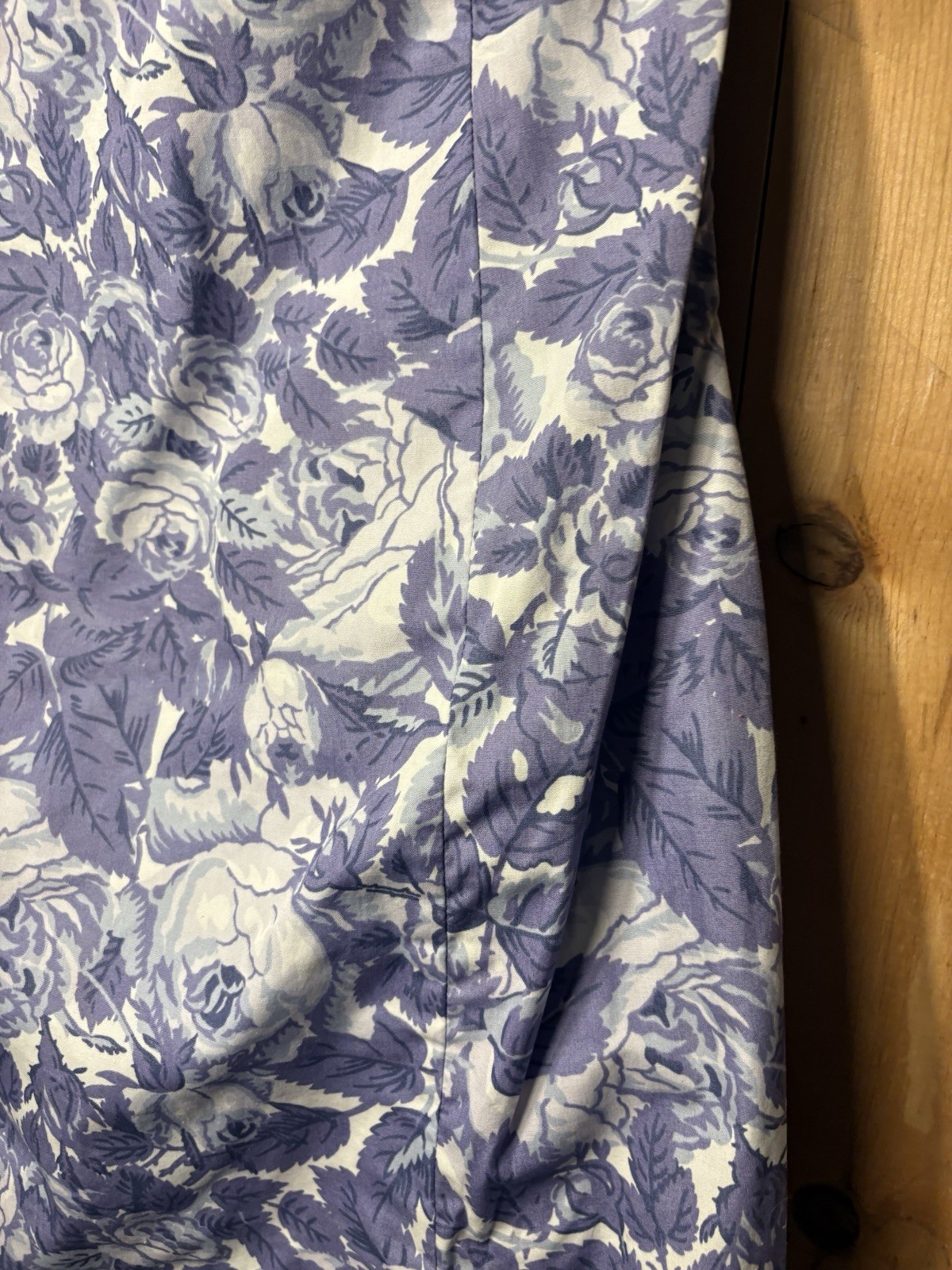 VTG Laura Ashley Dress Strapless Floral Purple XS/S Draped Bow 34/32 (tiny Flaw