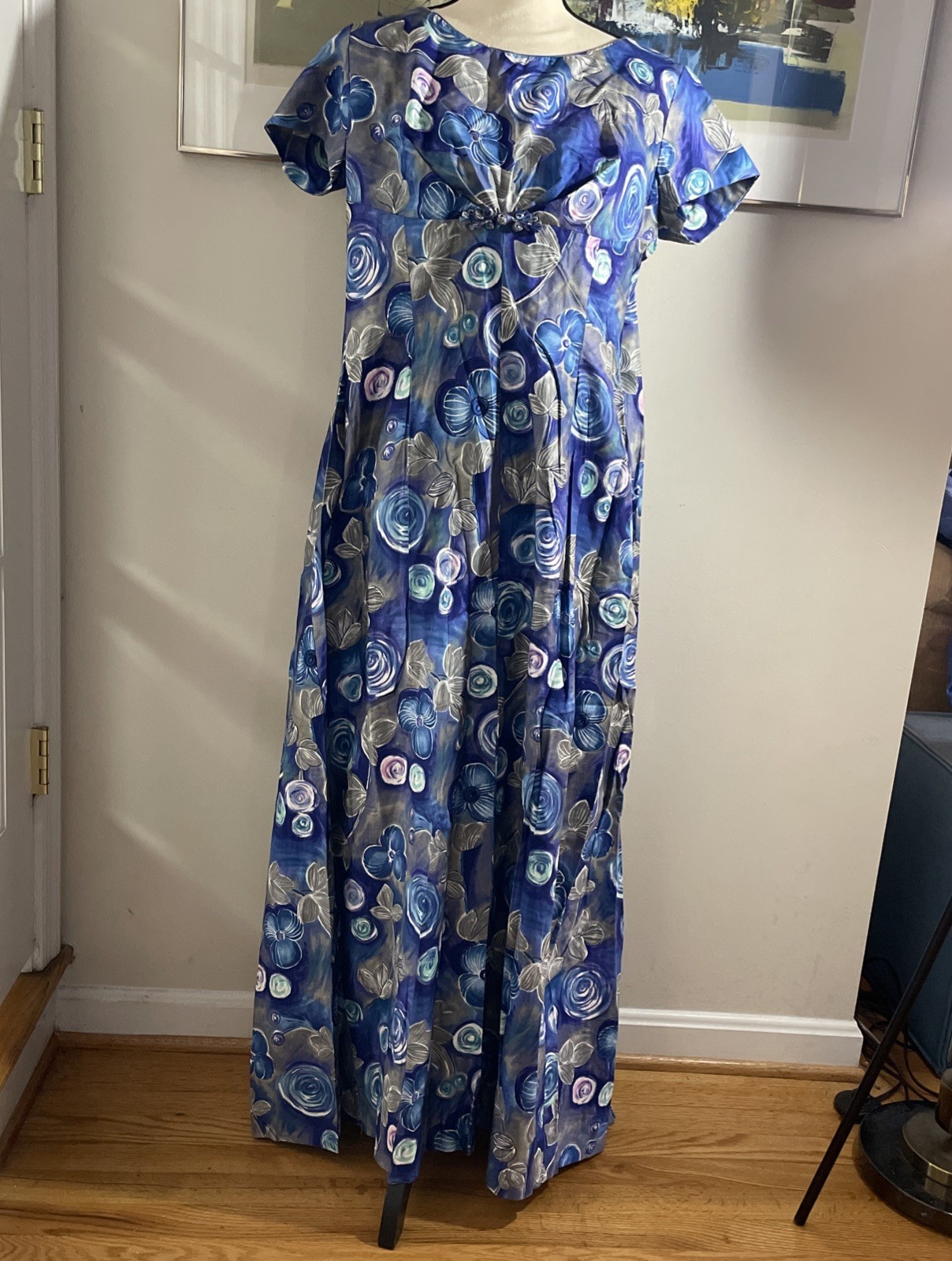 VTG Nani Of Hawaii Blue, Purple Floral Dress M Never Worn