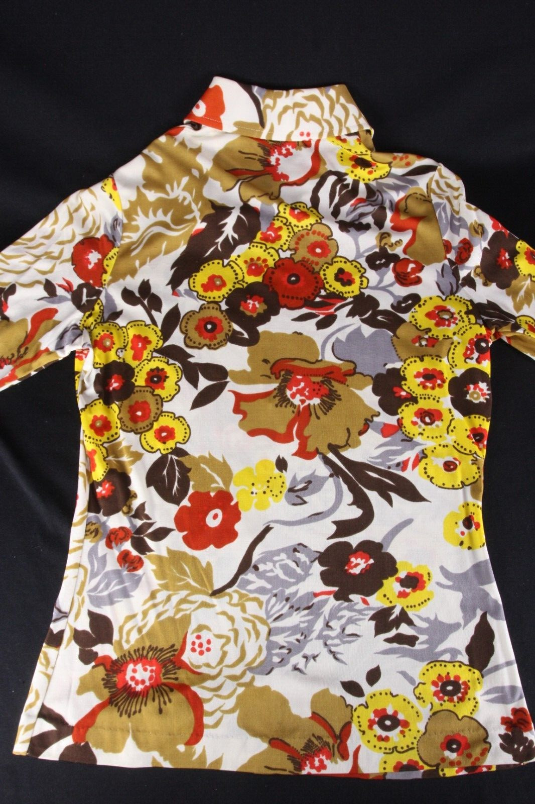 Tami Brand Vintage 1970s Nylon Shirt Wild Floral Print Teen Size 11/12