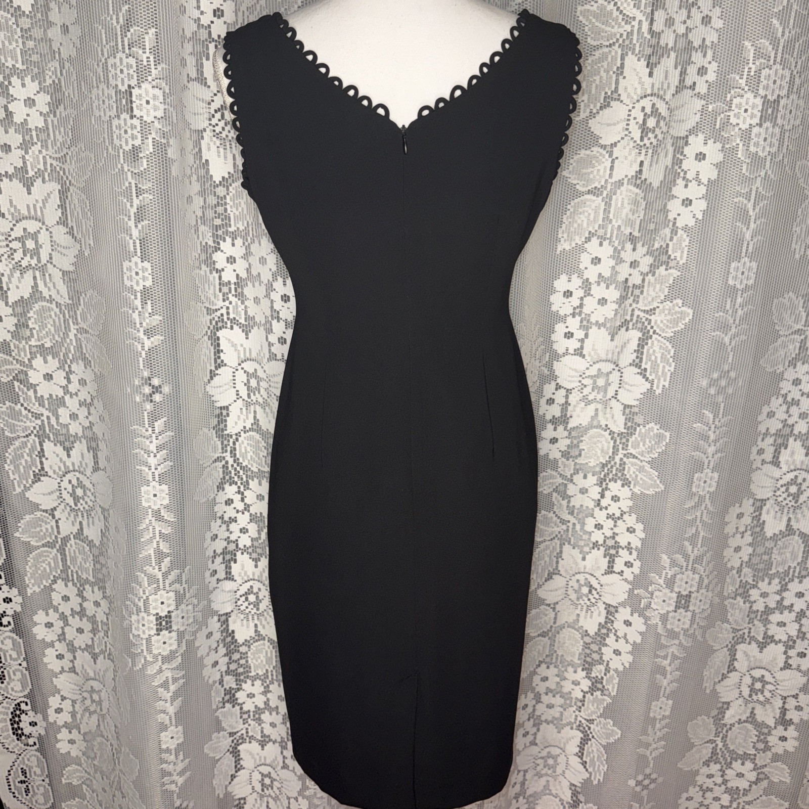 Vintage Danny & Nicole New York Little Black Sleeveless Lined Darted Dress 4P