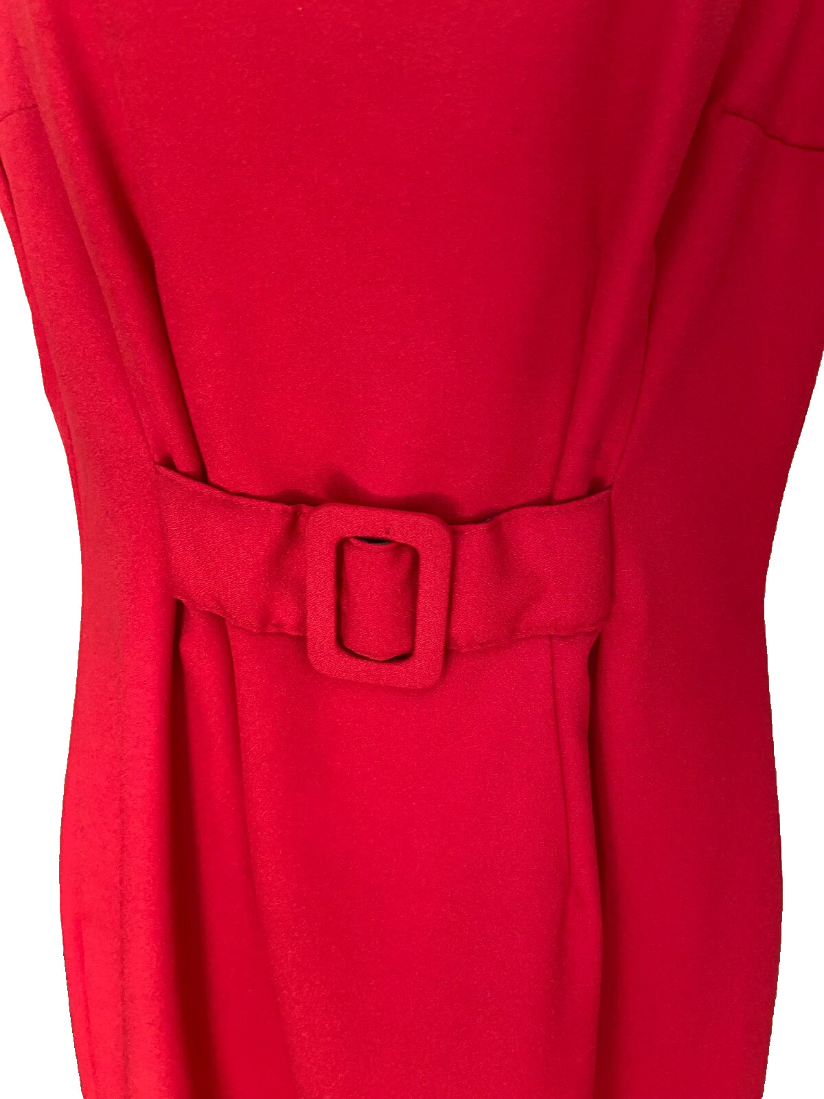 Vintage Boulevard de Paris Sleeveless Red Dress with attached belt