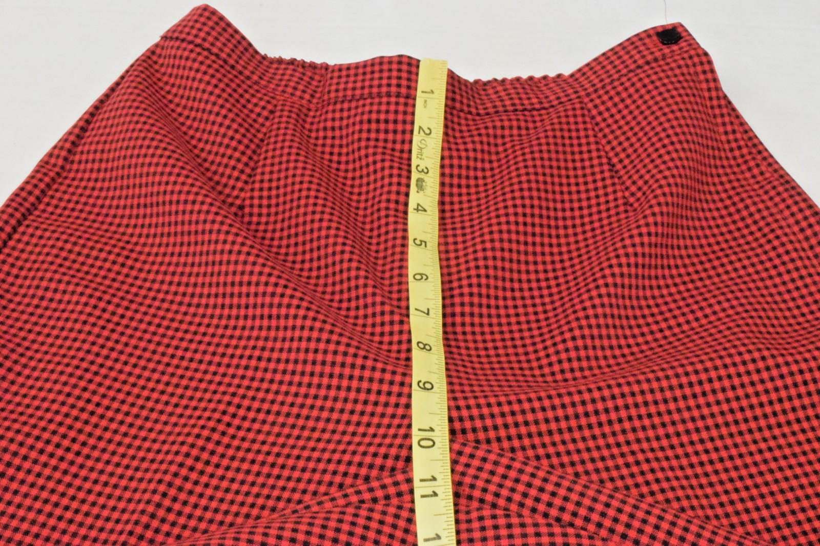 Vintage Suit Set First Option Size 6 80s Red Black Gingham Plaid Poly Made USA
